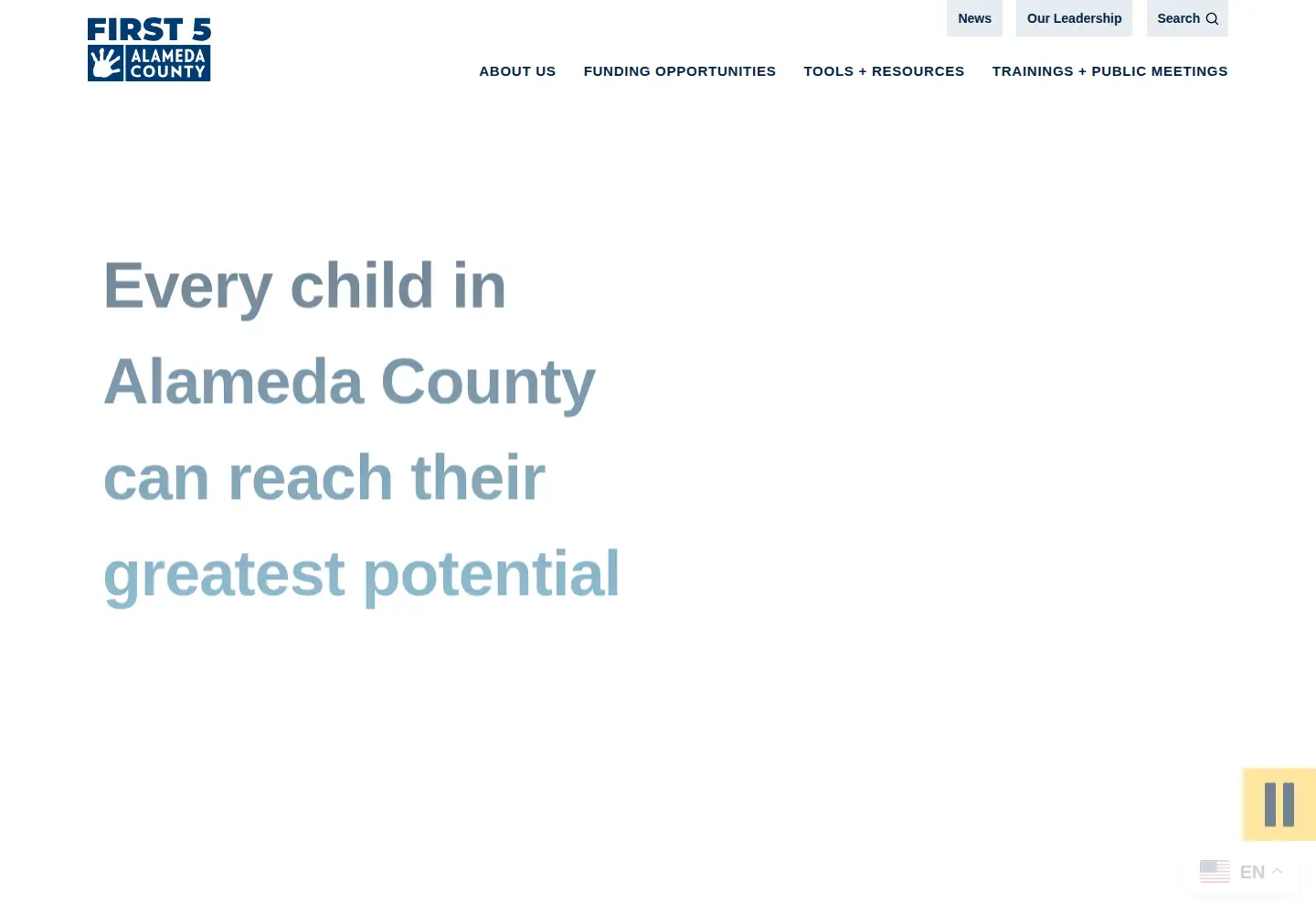 Screenshot of first5alameda.org