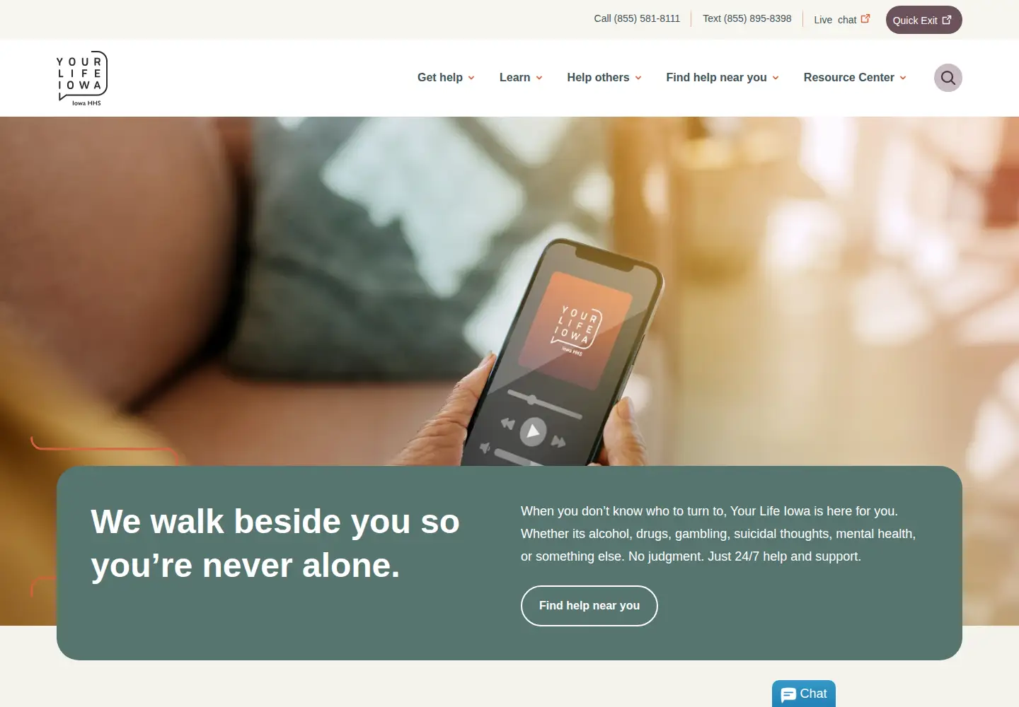 Screenshot of yourlifeiowa.org