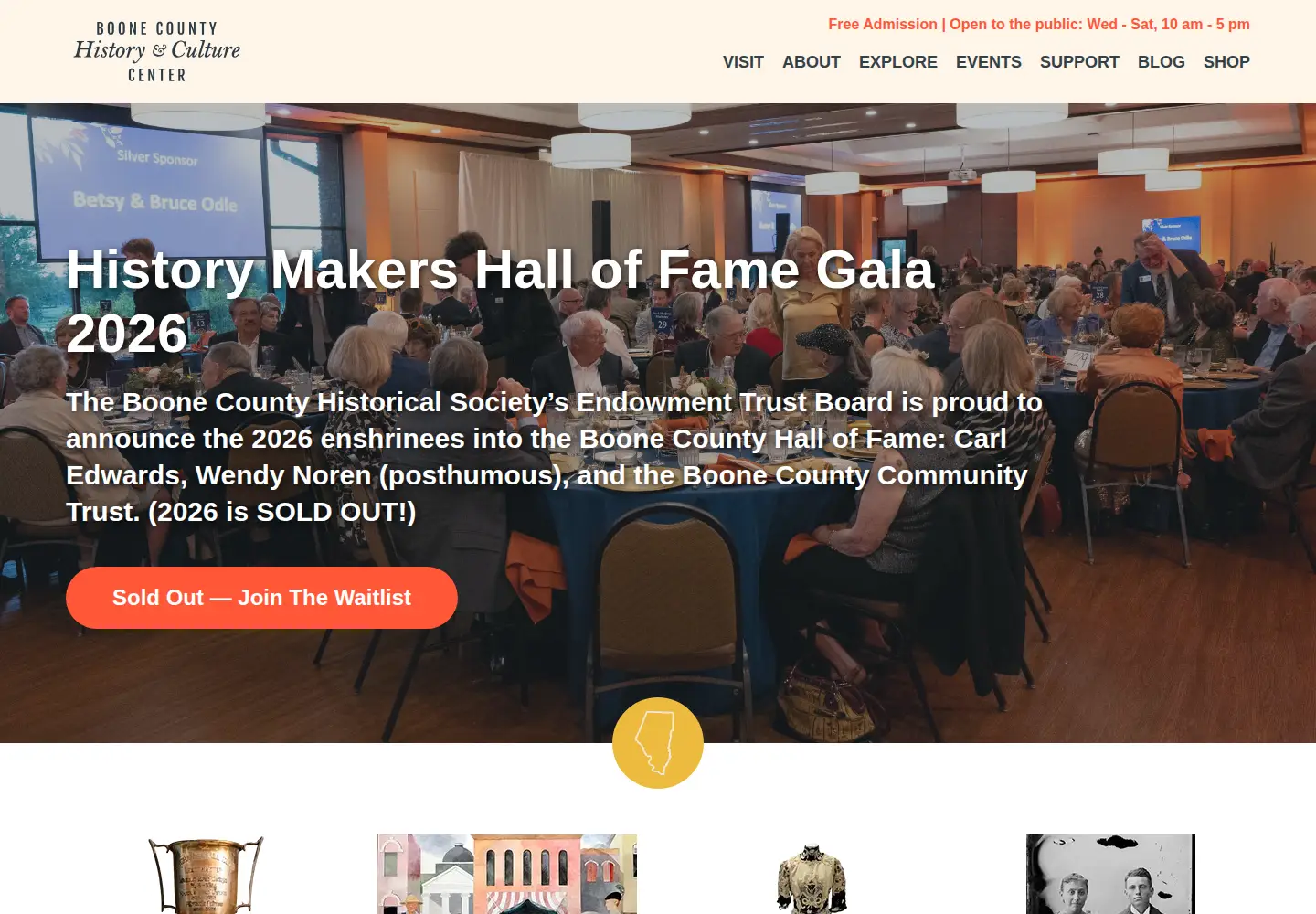 Screenshot of boonehistory.org