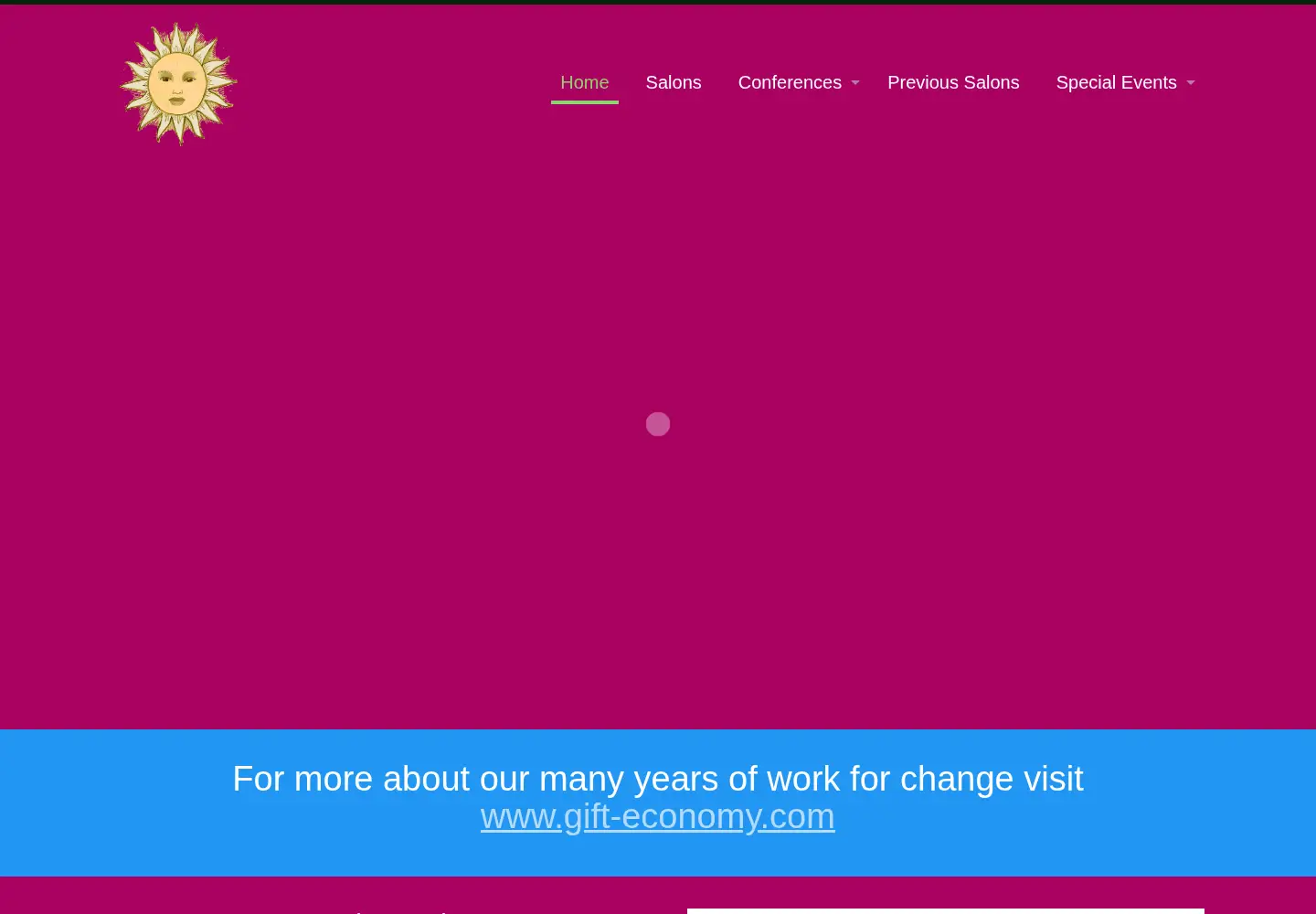 Screenshot of maternalgifteconomymovement.org