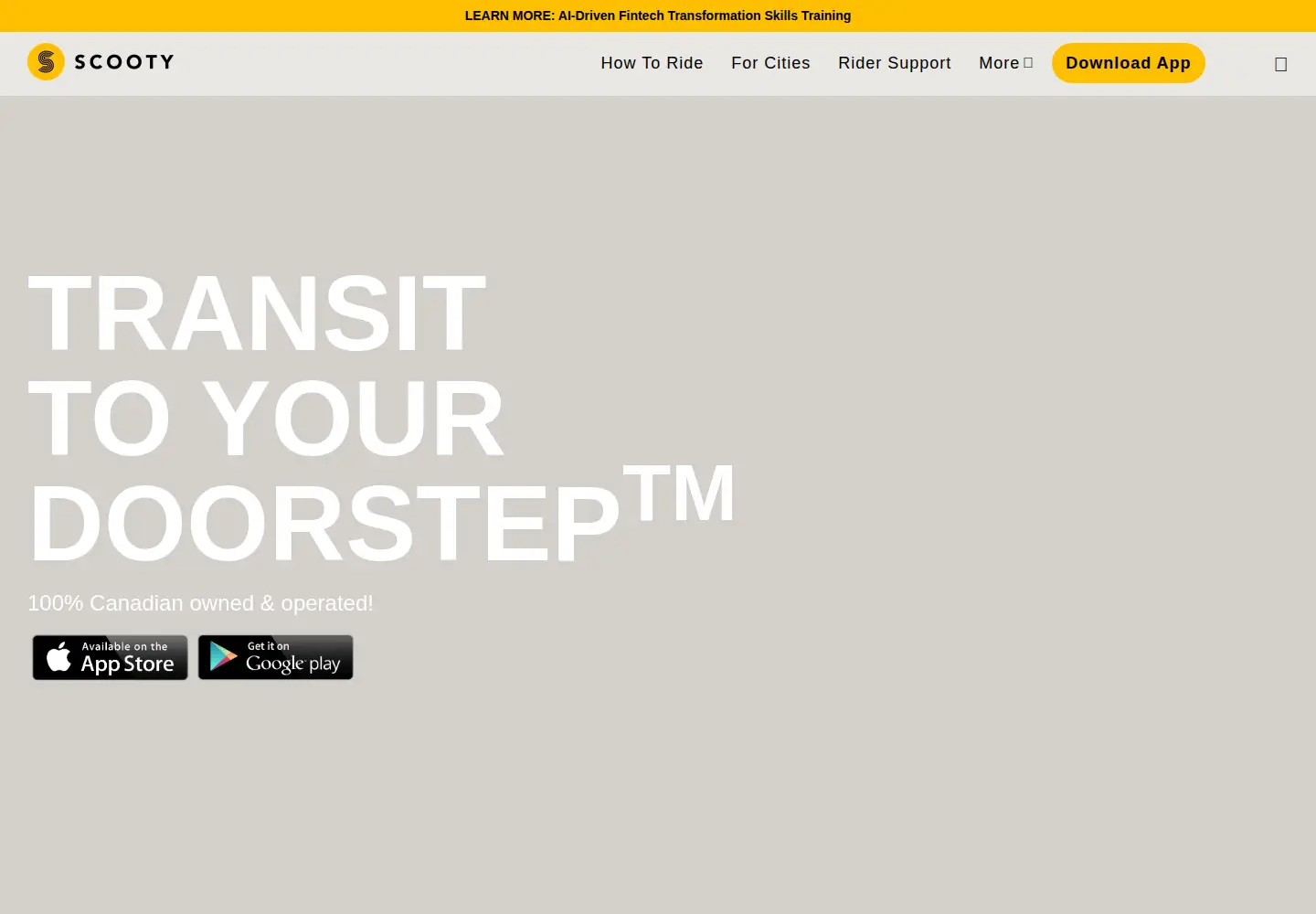 Screenshot of ridescooty.com