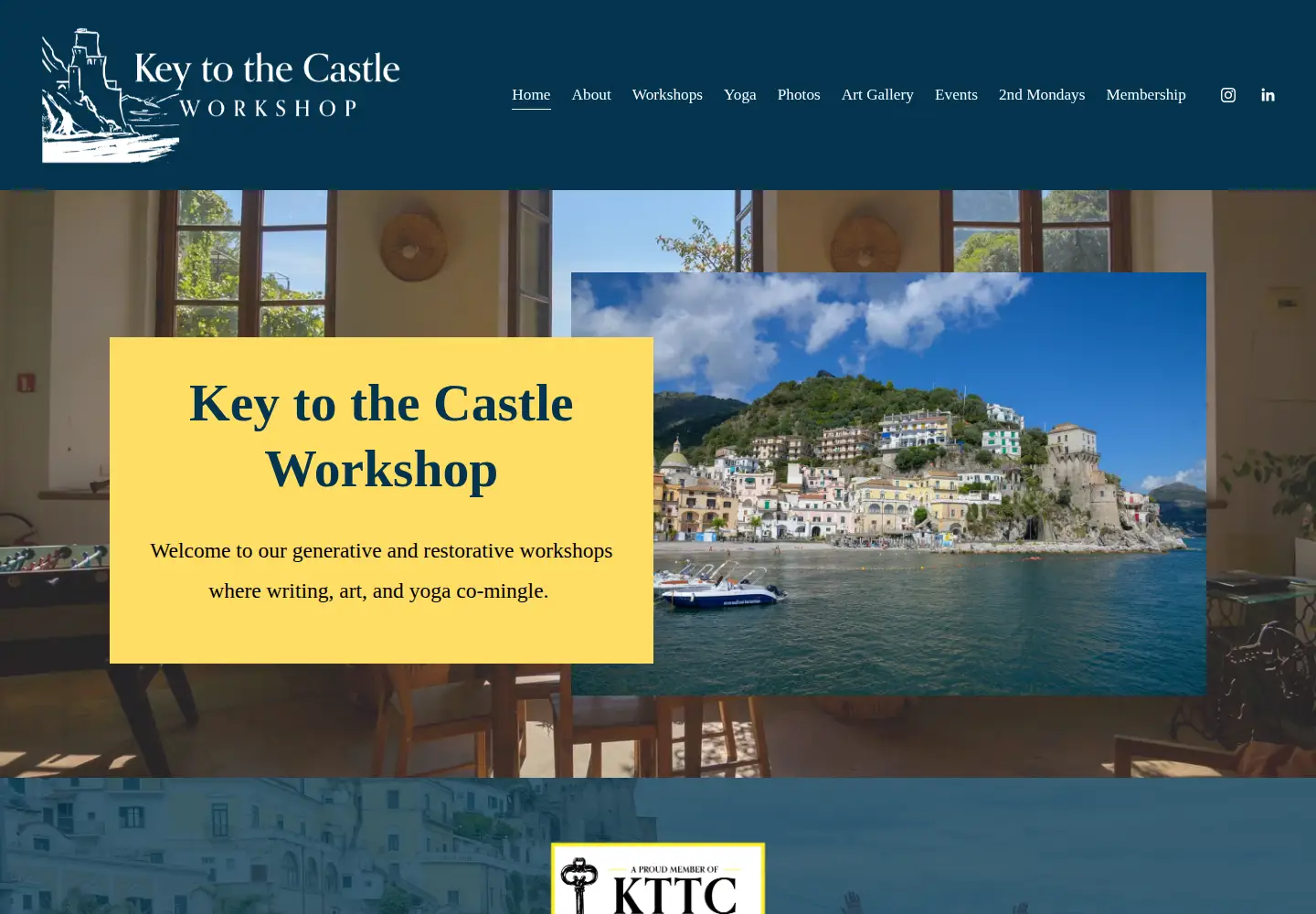 Screenshot of keytothecastleworkshop.com