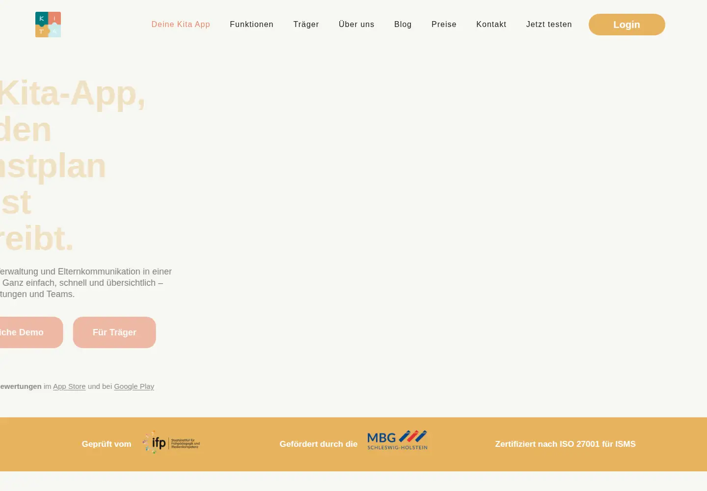 Screenshot of meerkita-app.de