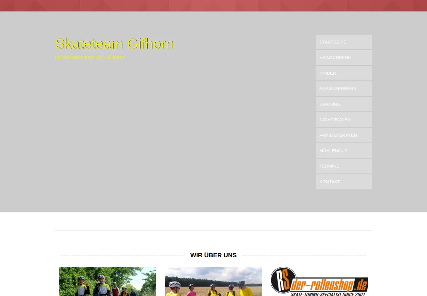 Captured homepage of skateteam-gifhorn.de in the current scan