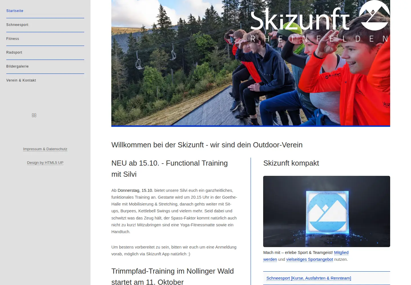 Screenshot of skizunft.de