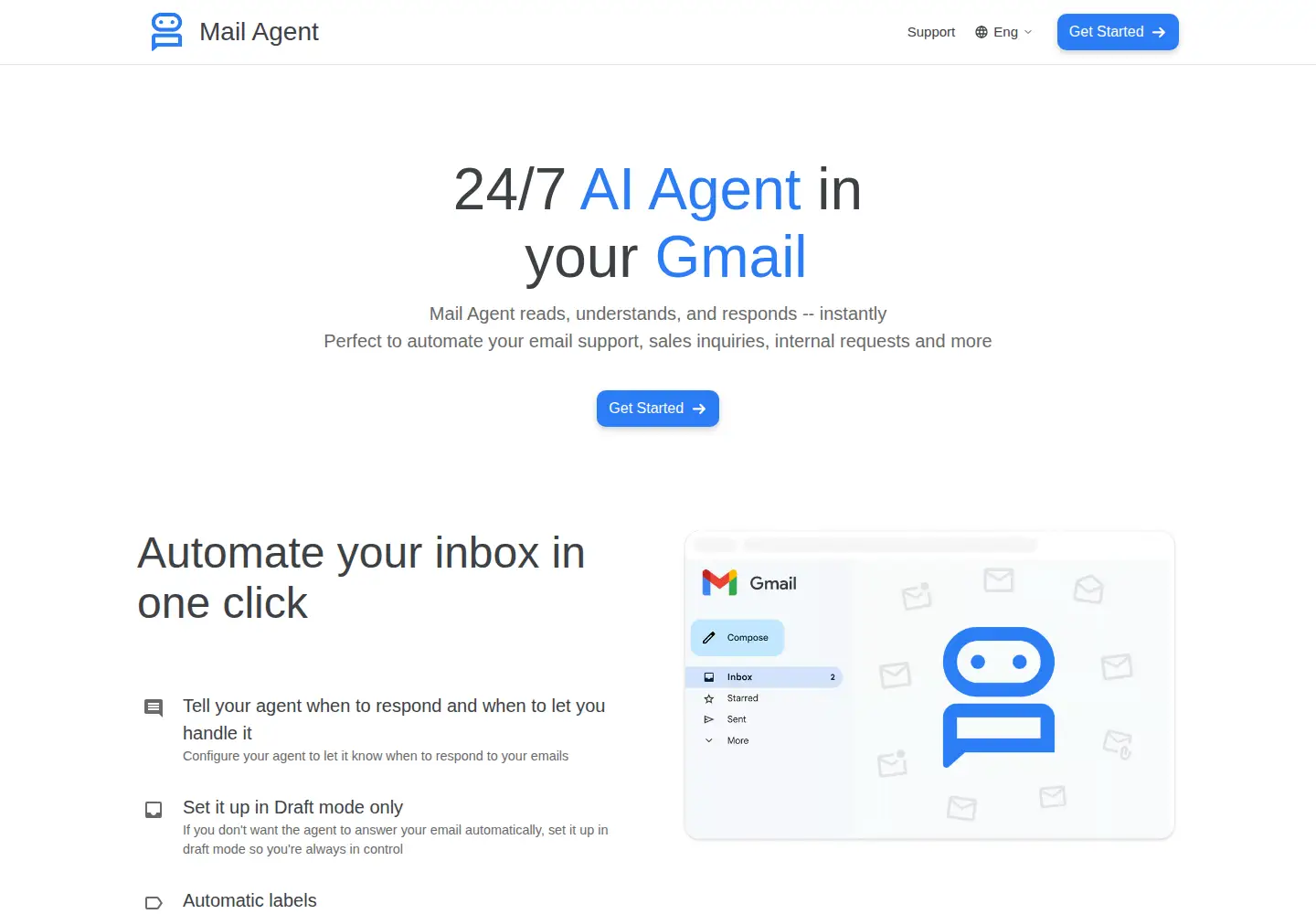 Screenshot of mailagent.email