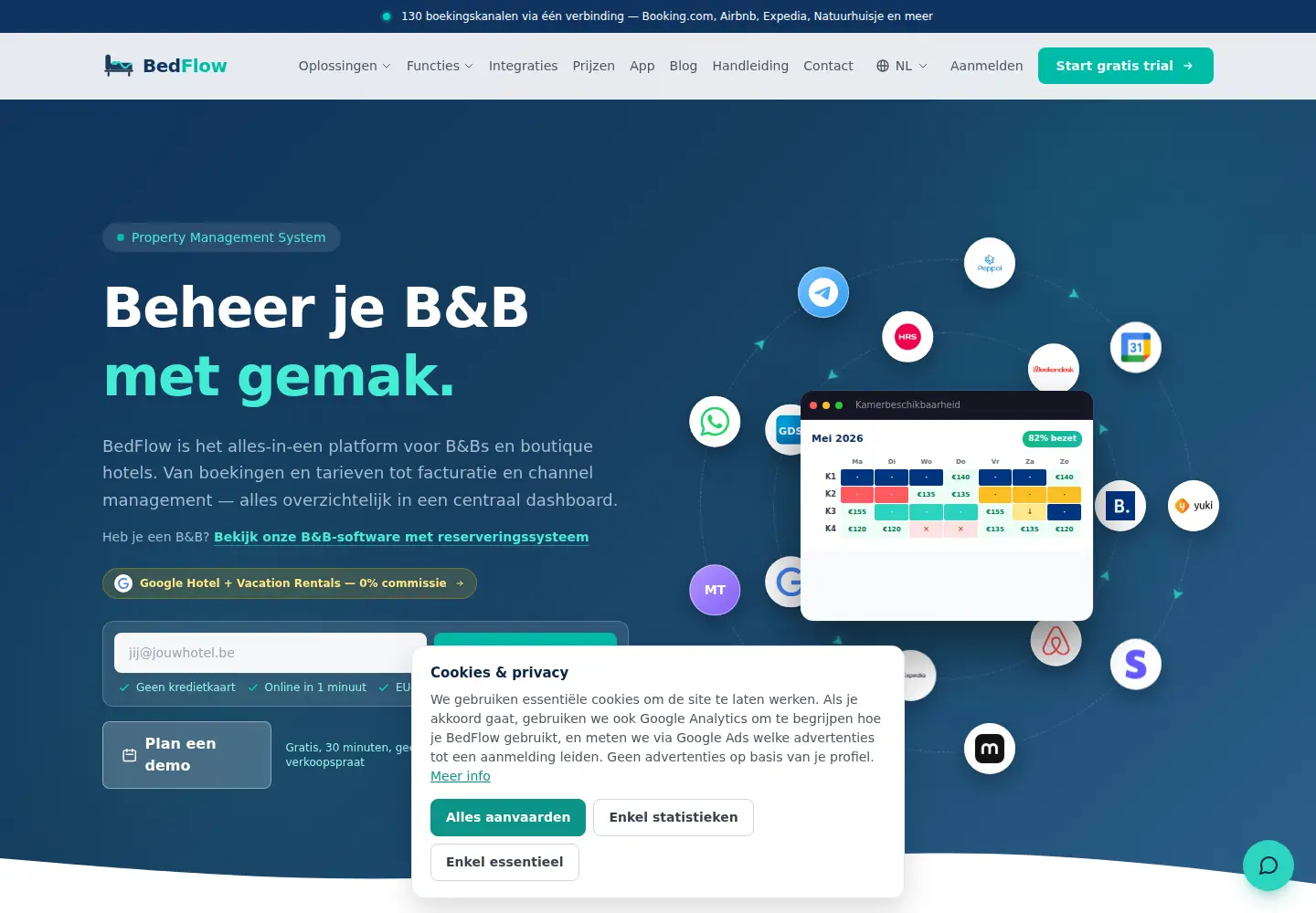 Screenshot of bedflow.eu