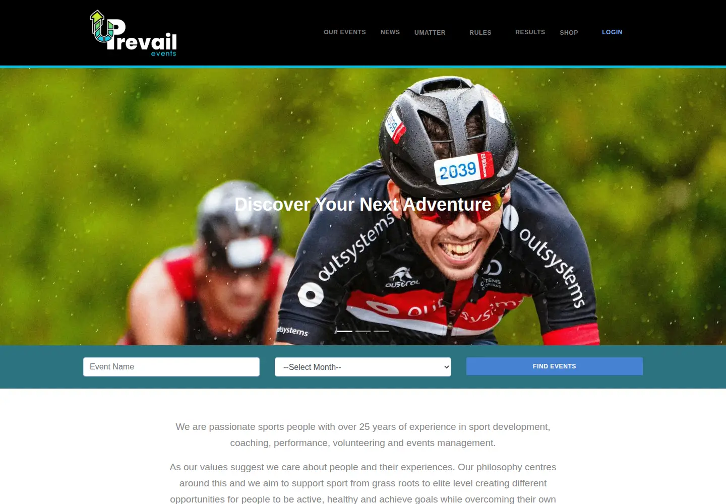Screenshot of uprevail.events