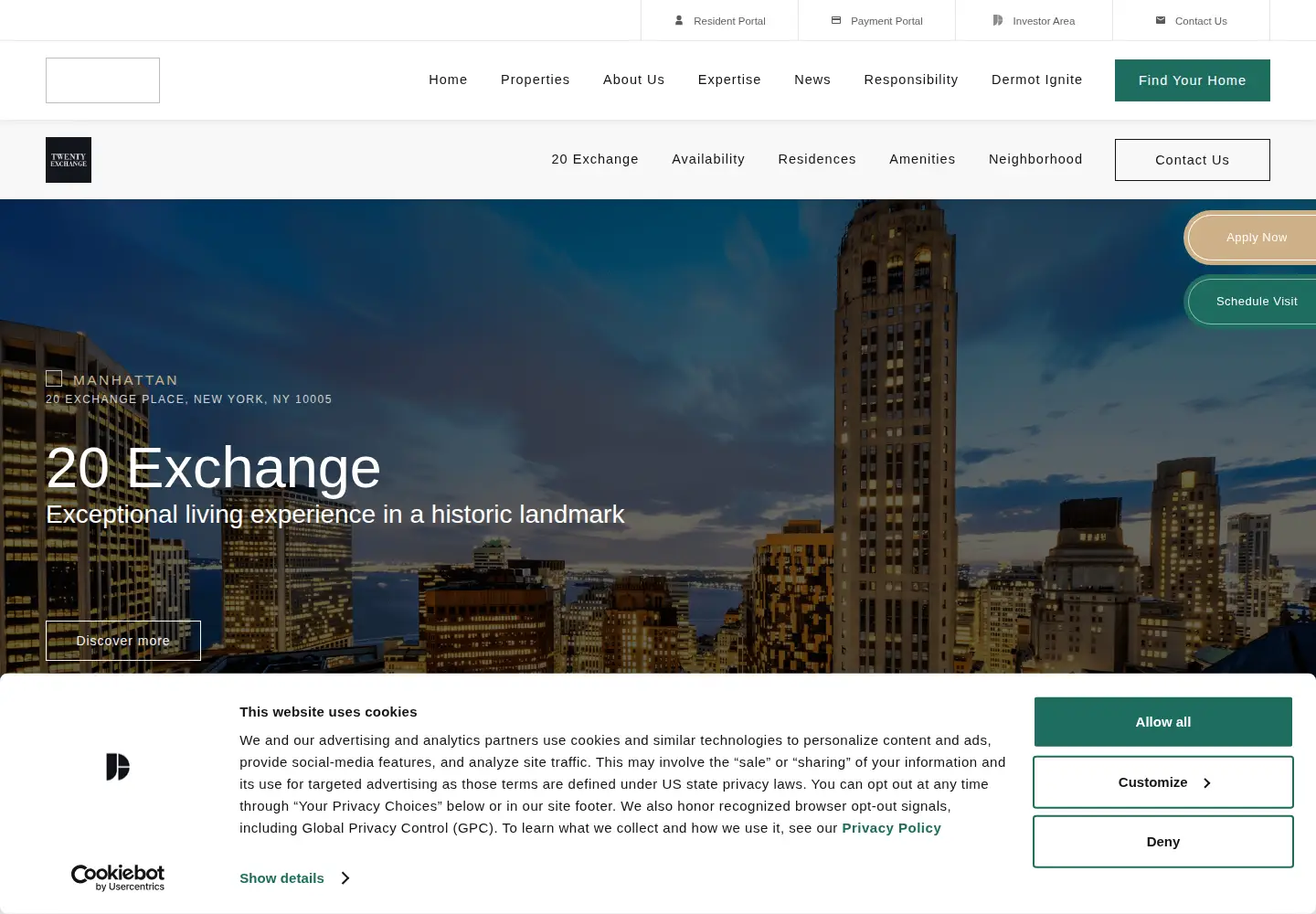 Screenshot of twenty.exchange