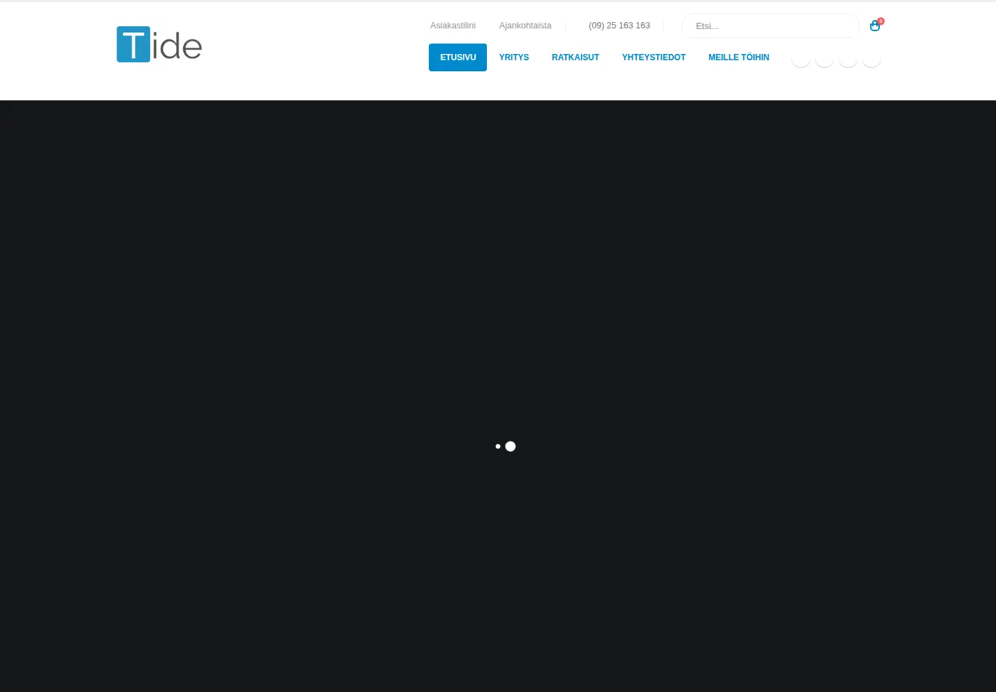 Screenshot of tide.fi
