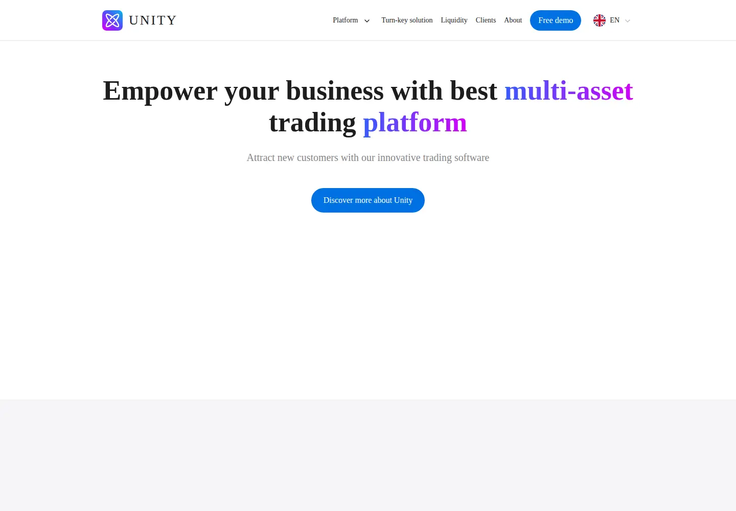 Screenshot of unity.finance