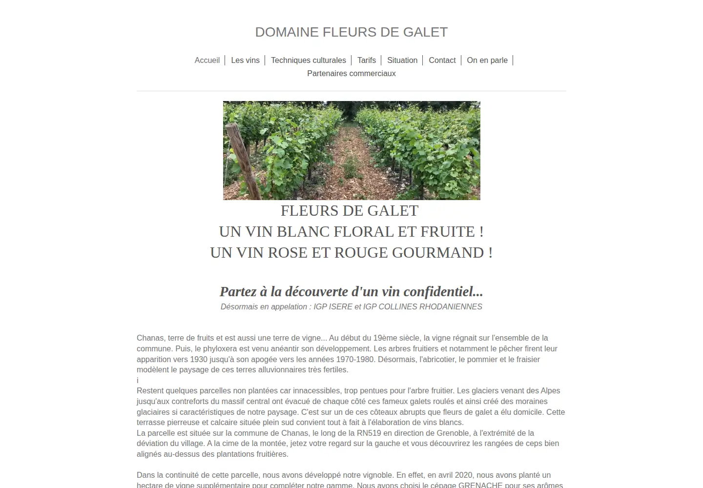 Screenshot of cavemetral-fleursdegalet.fr