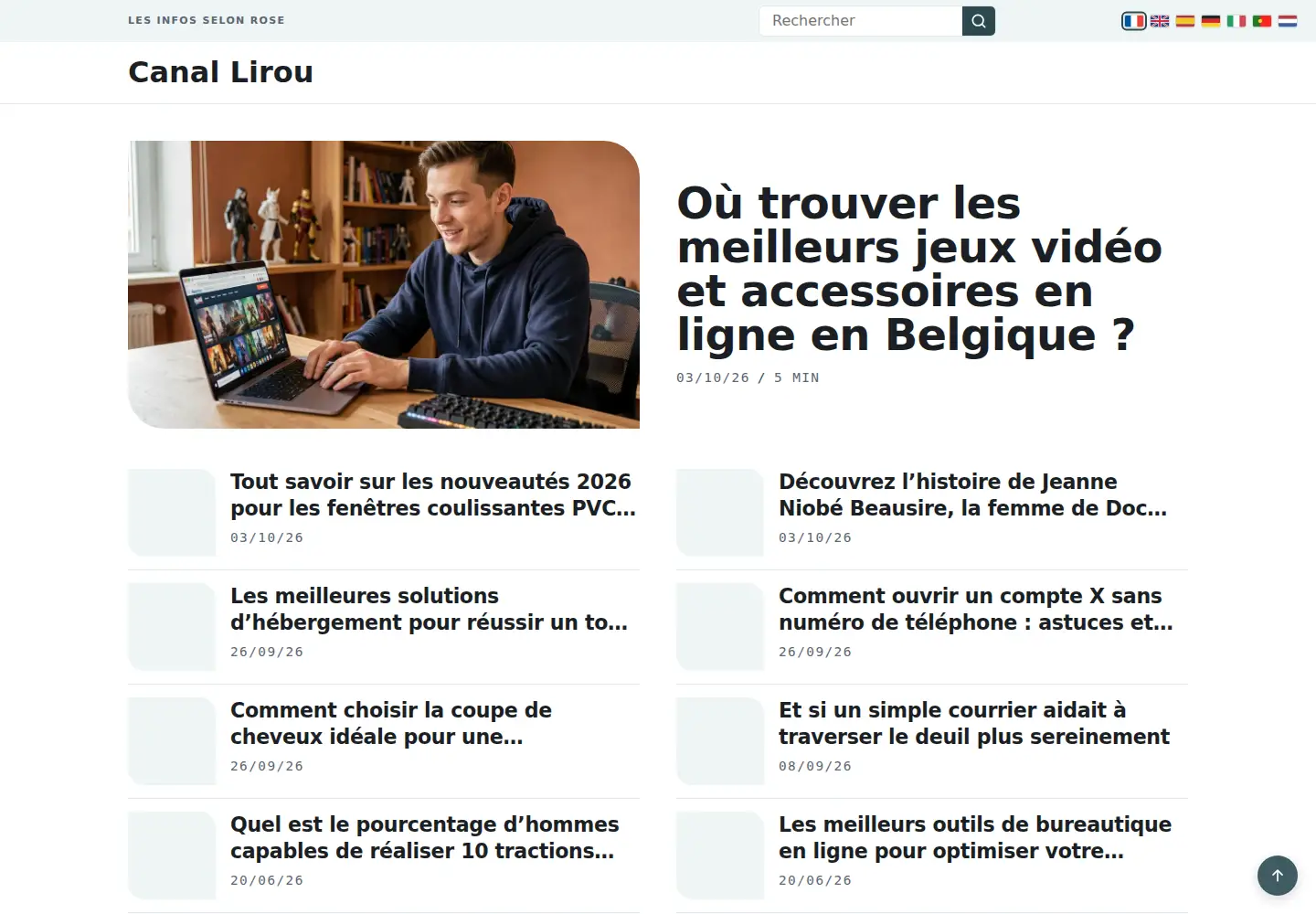Screenshot of cc-canal-lirou.fr
