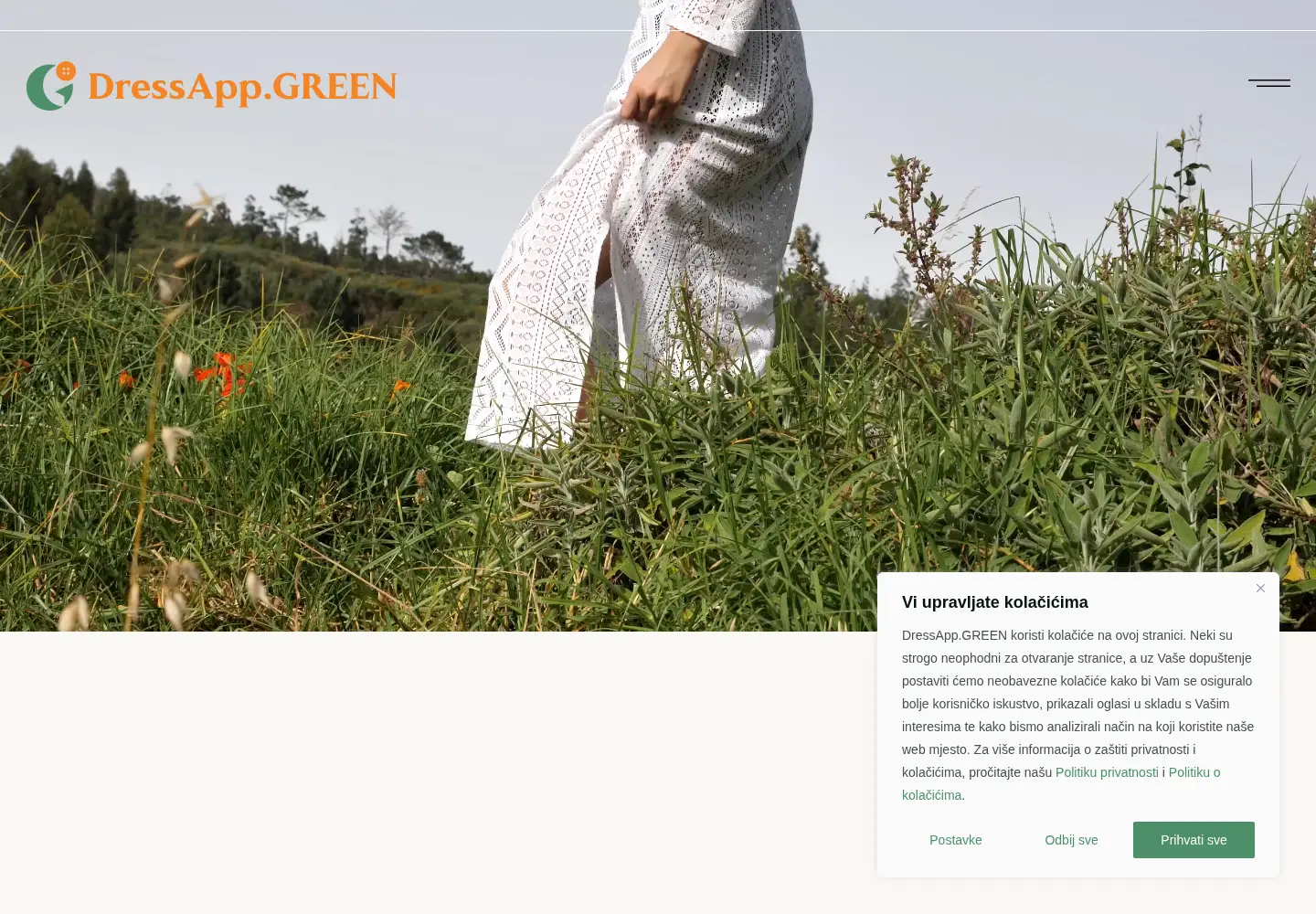 Captured homepage of dressapp.green in the current scan