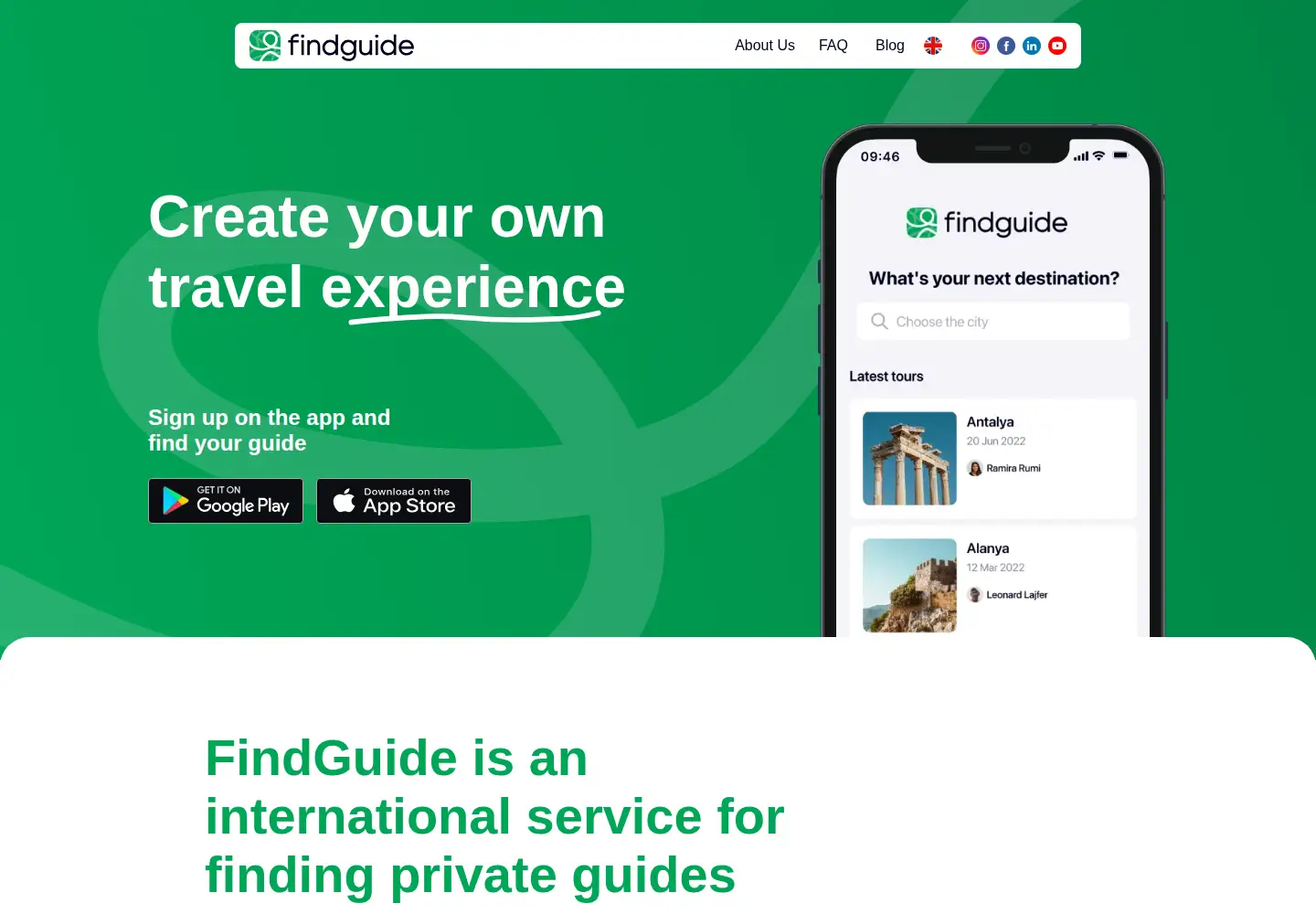 Screenshot of find.guide