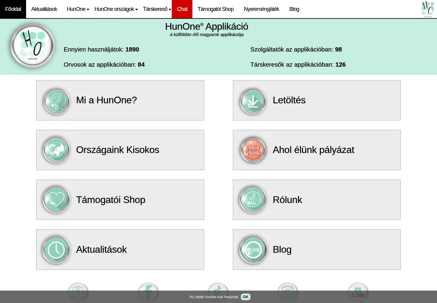Screenshot of hunone.hu