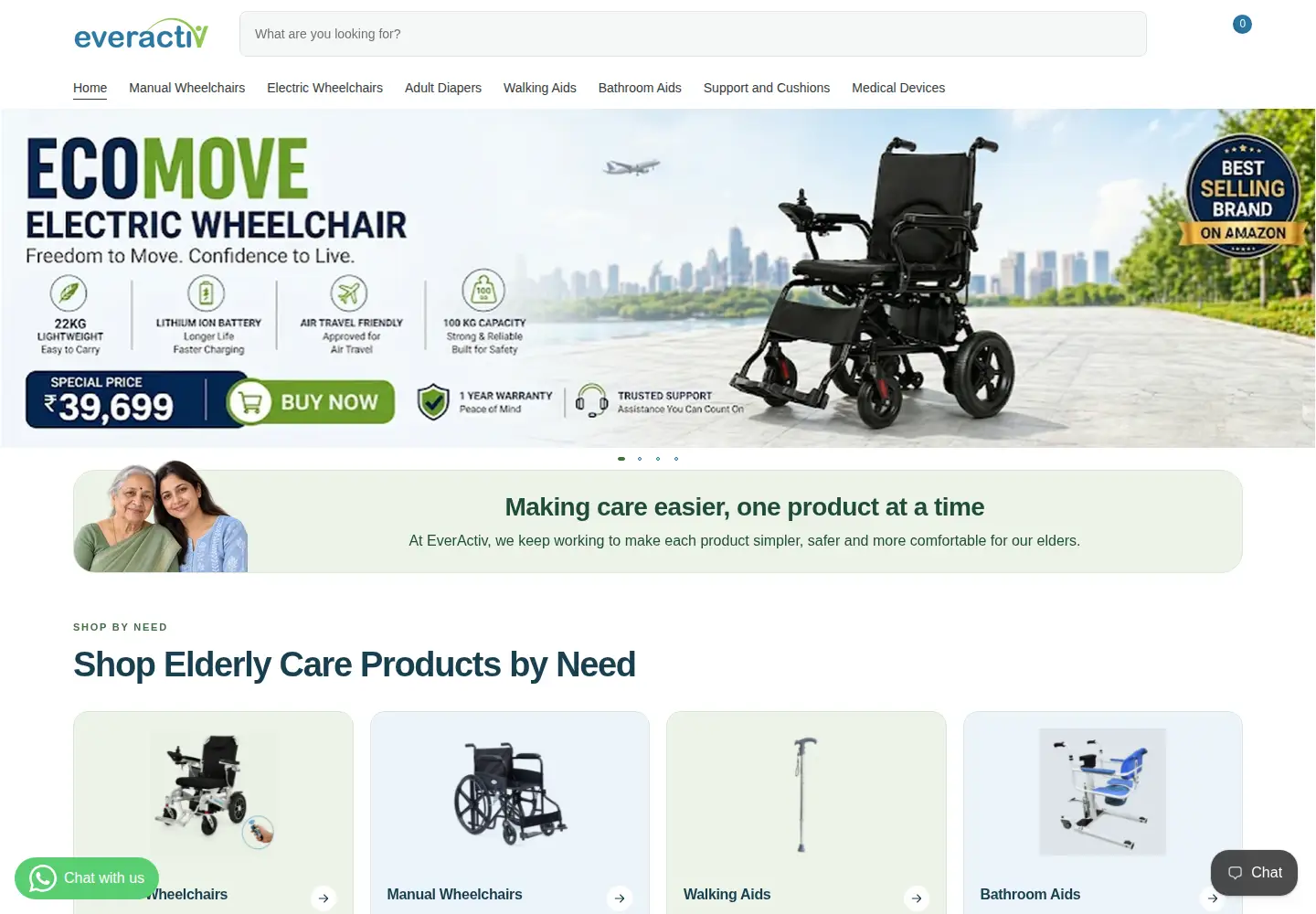 Screenshot of everactiv.in