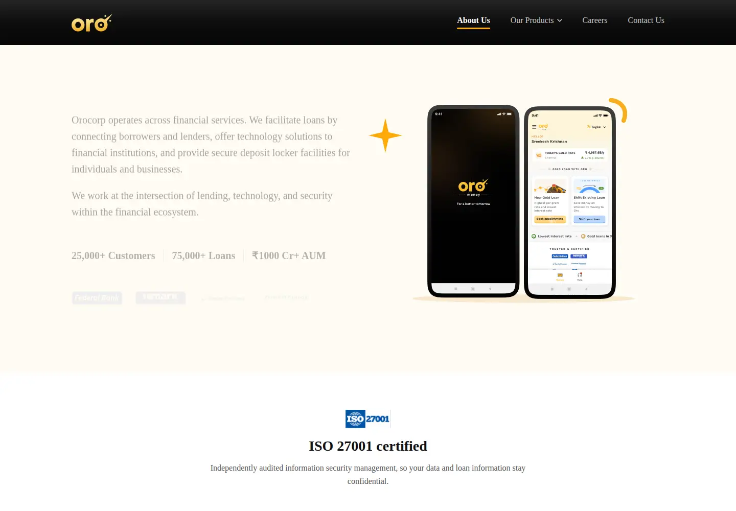 Screenshot of orocorp.in