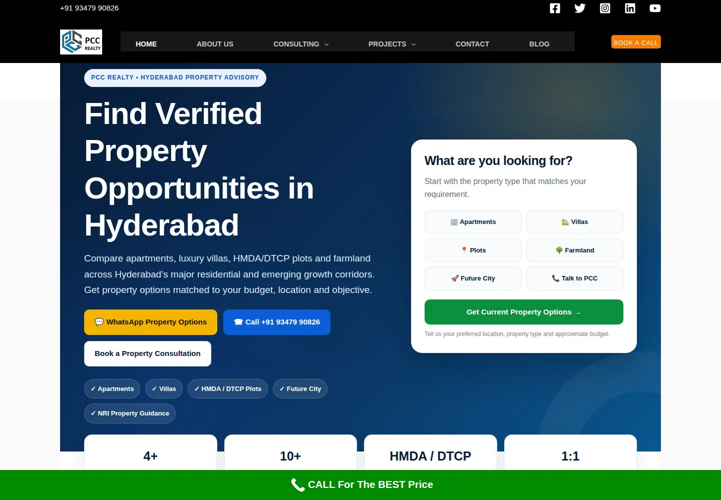 Screenshot of pccrealty.in