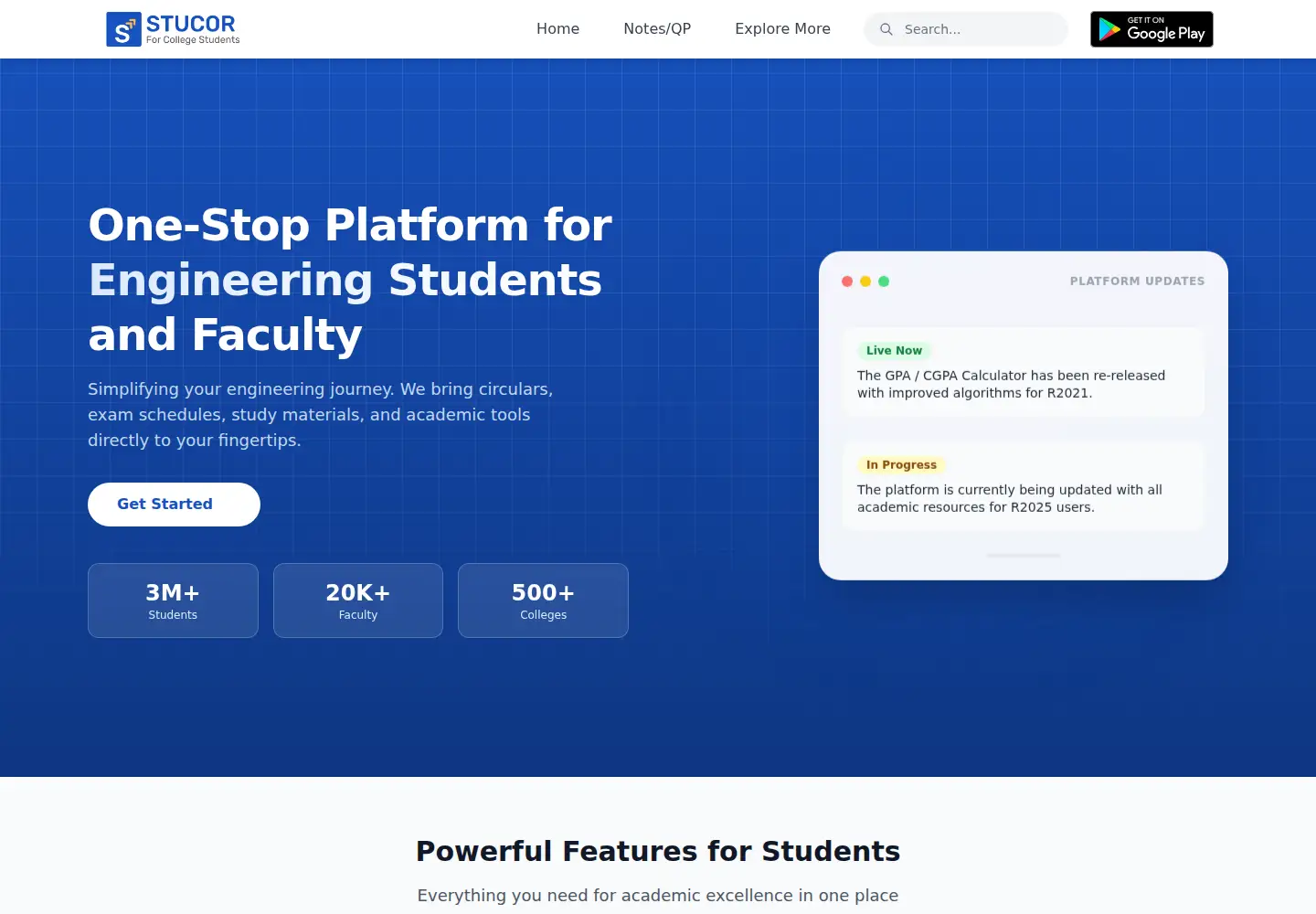 Screenshot of stucor.in