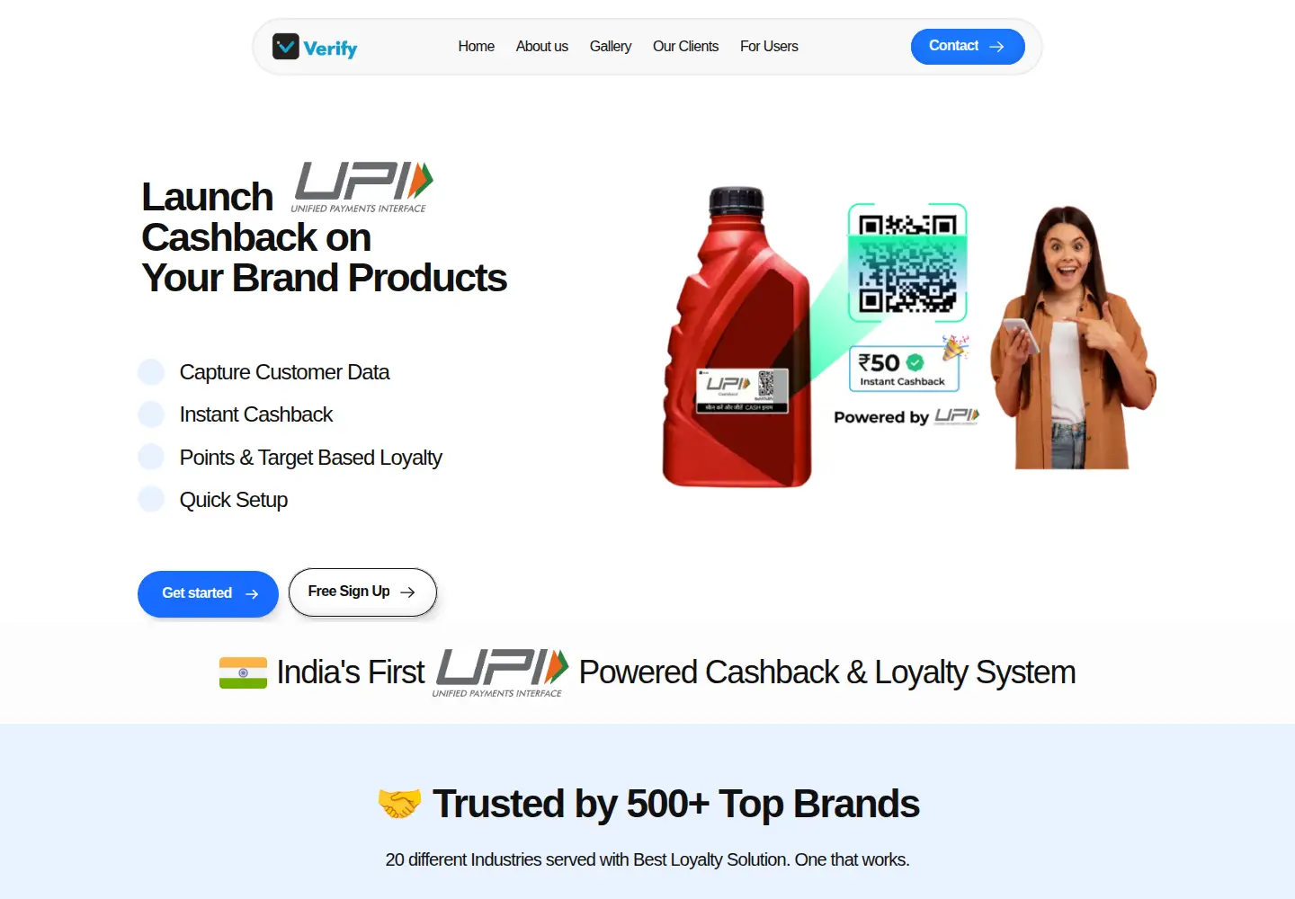 Screenshot of verifyapp.in