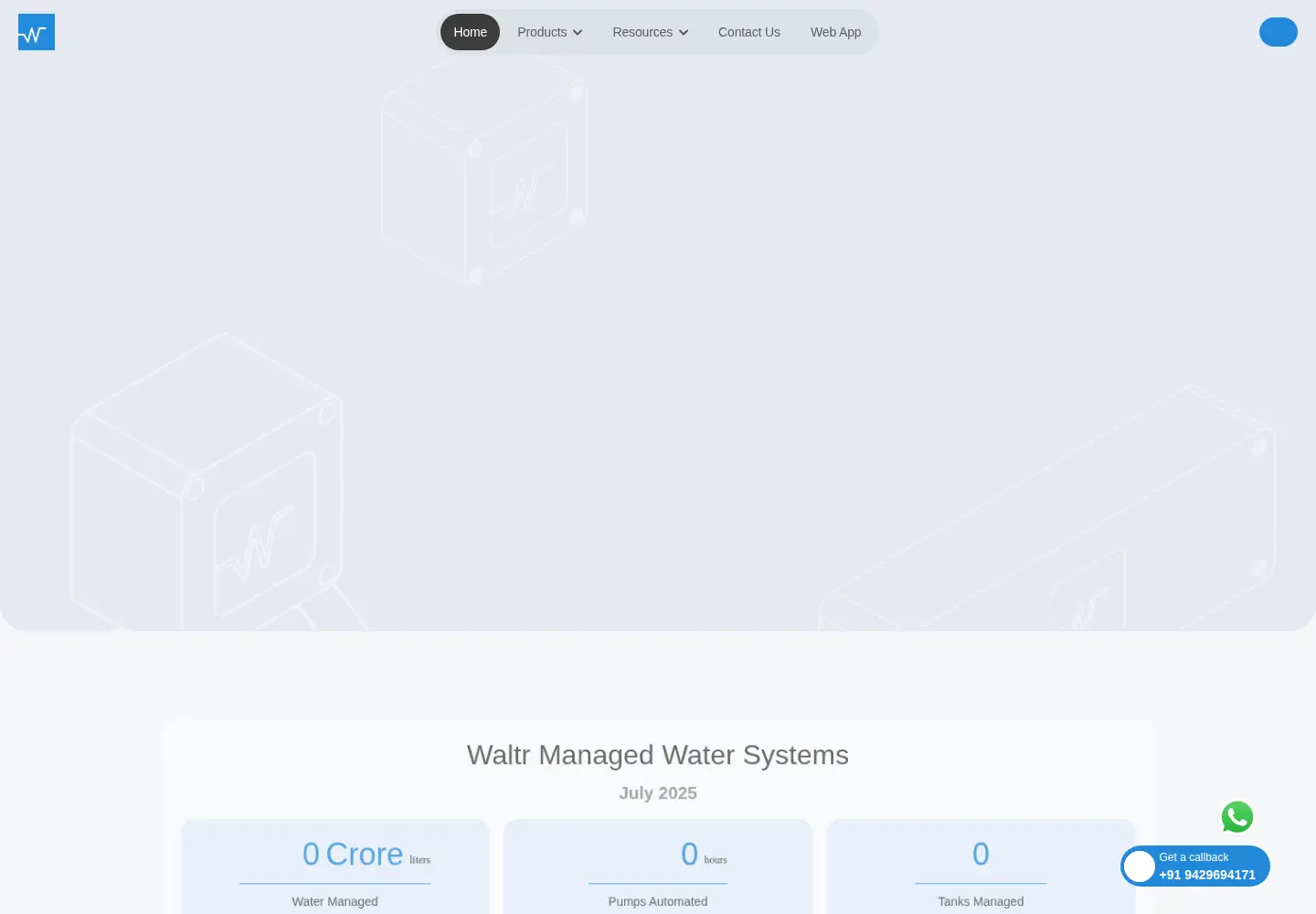 Captured homepage of waltr.in in the current scan