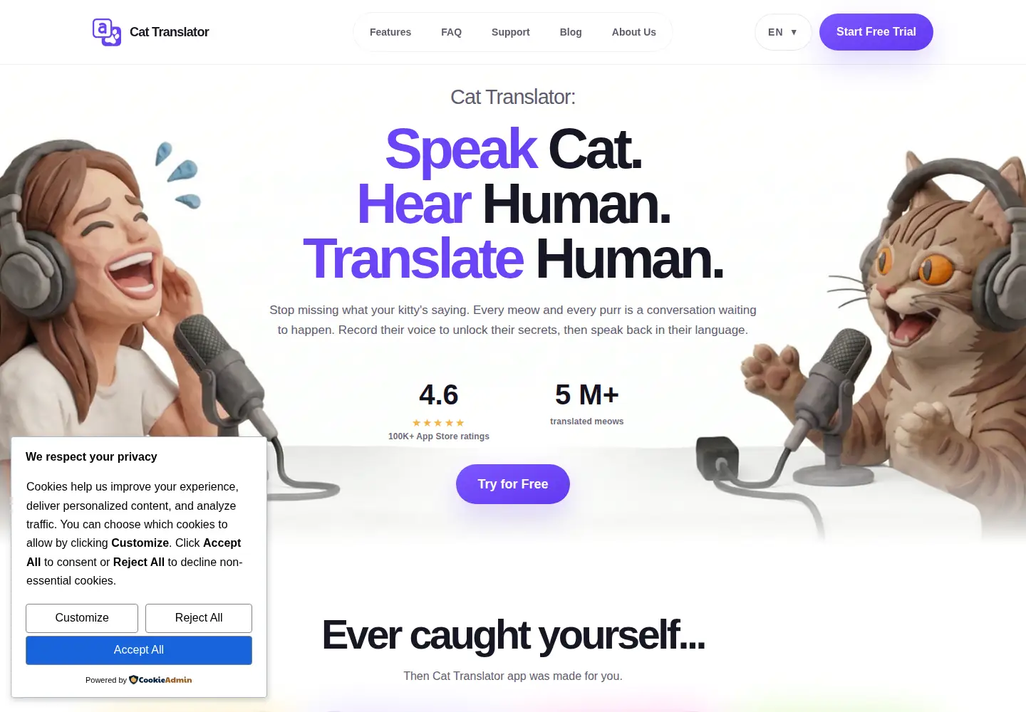 Screenshot of cattranslator.io