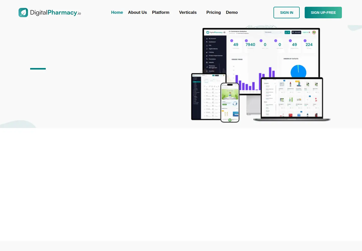 Captured homepage of digitalpharmacy.io in the current scan