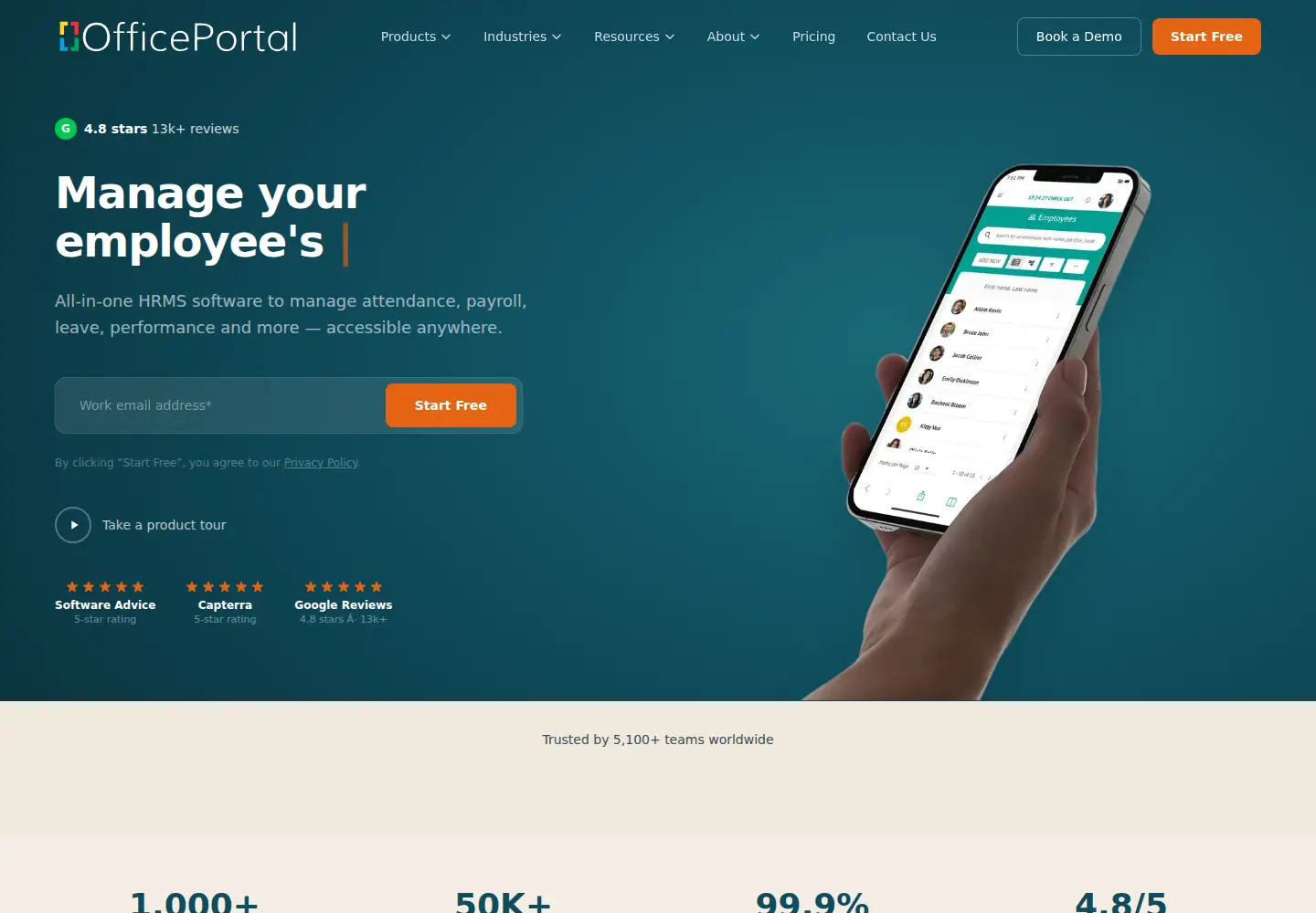 Screenshot of officeportal.io