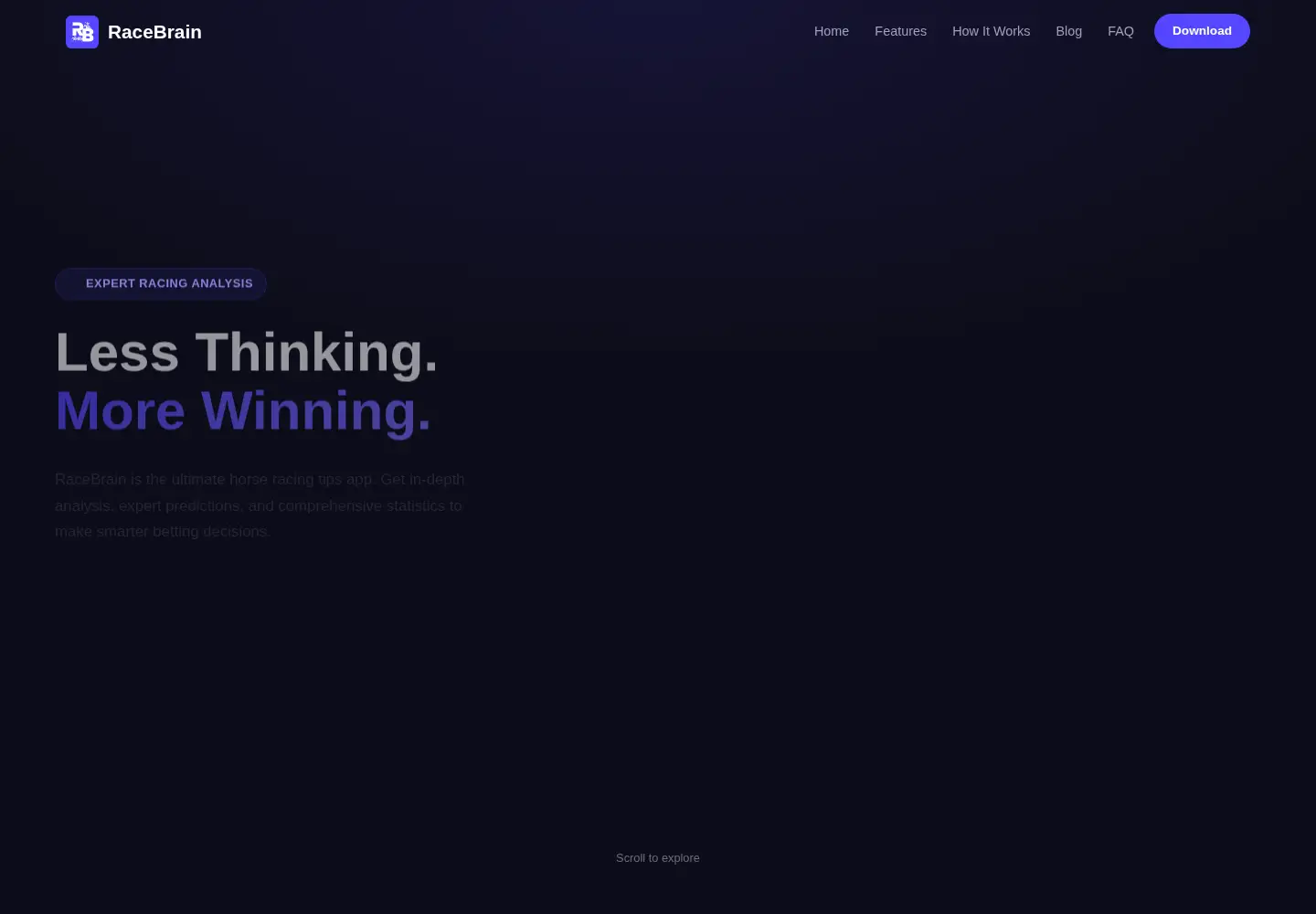 Screenshot of racebrain.io