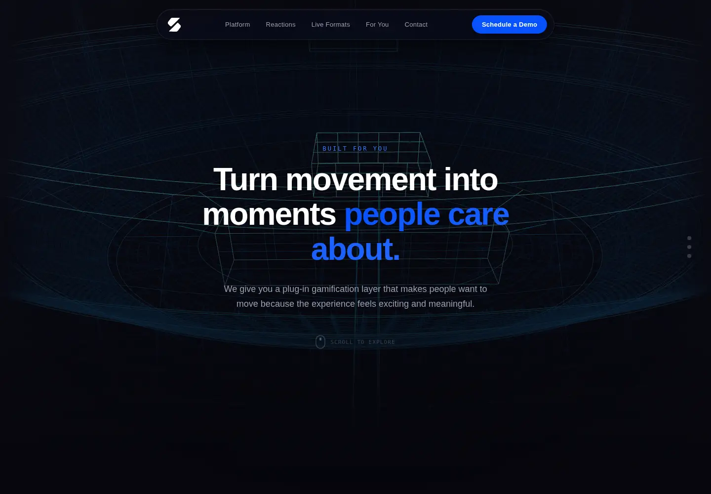 Captured homepage of sportin.io in the current scan