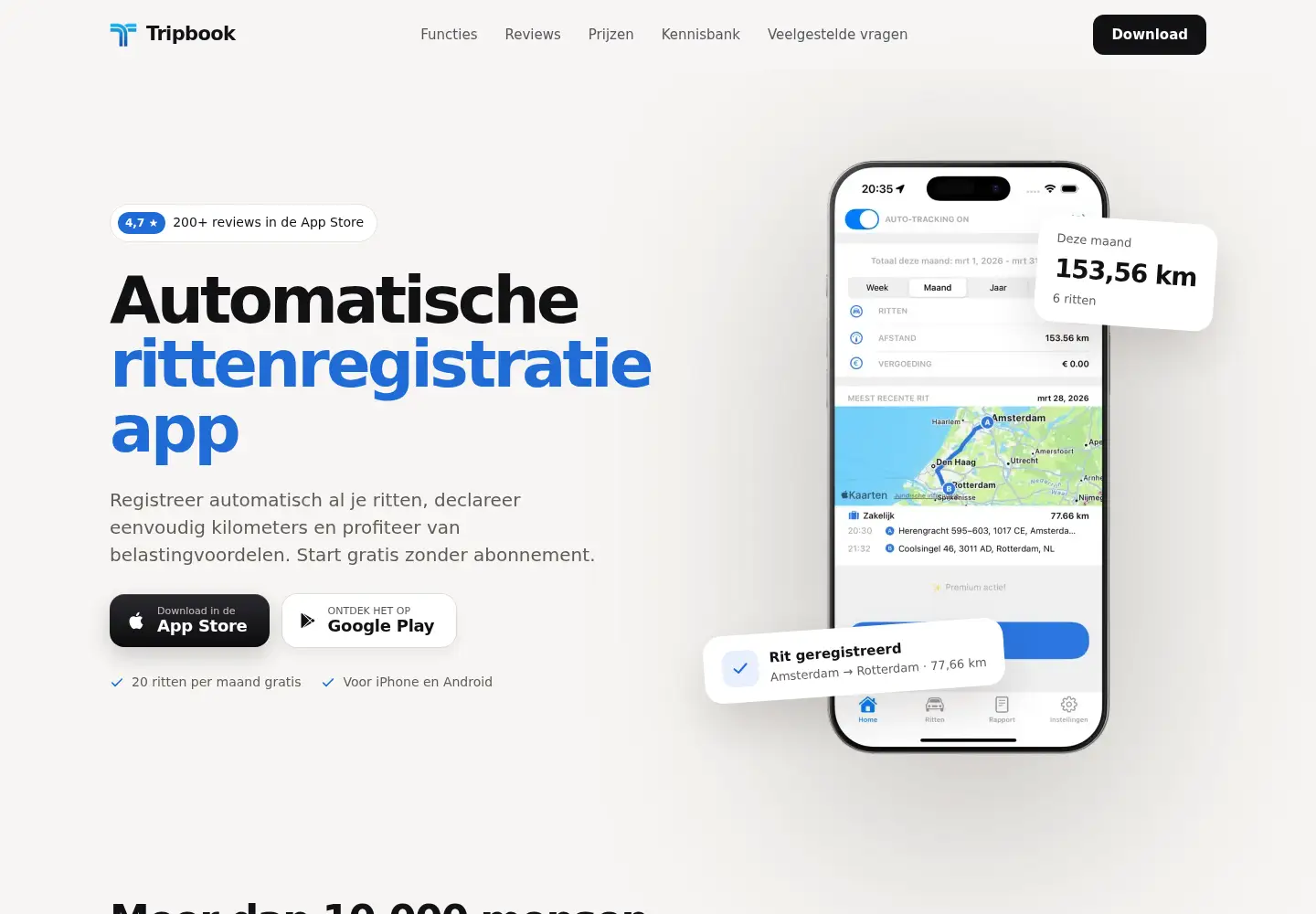 Captured homepage of tripbook.io in the current scan