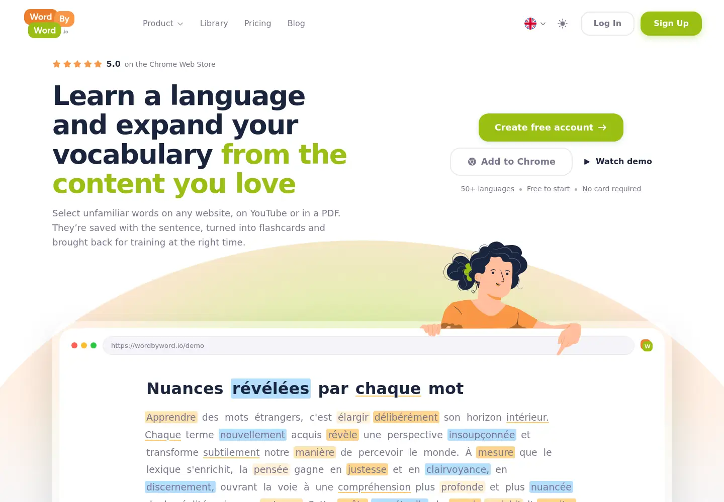 Screenshot of wordbyword.io