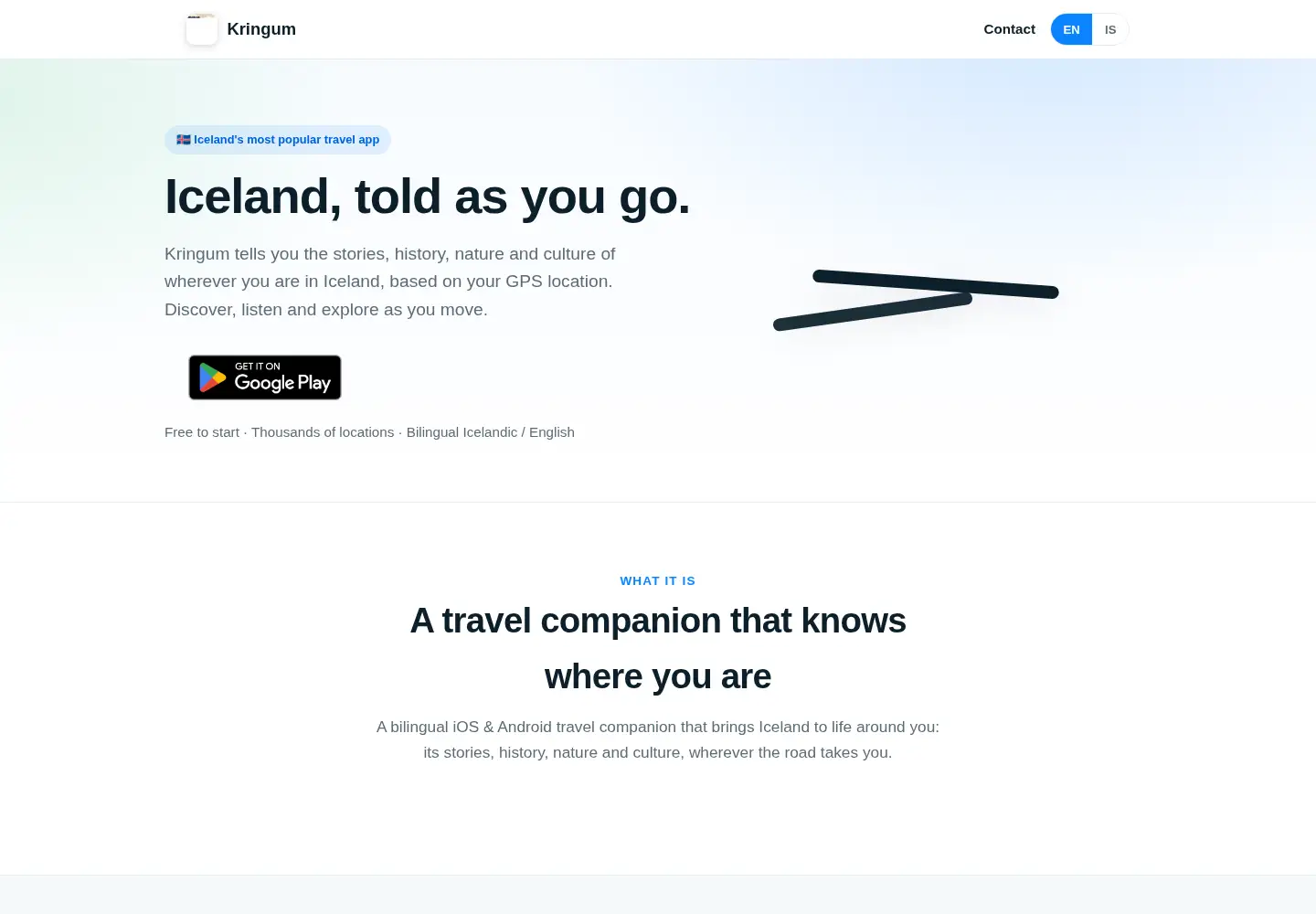 Screenshot of kringum.is