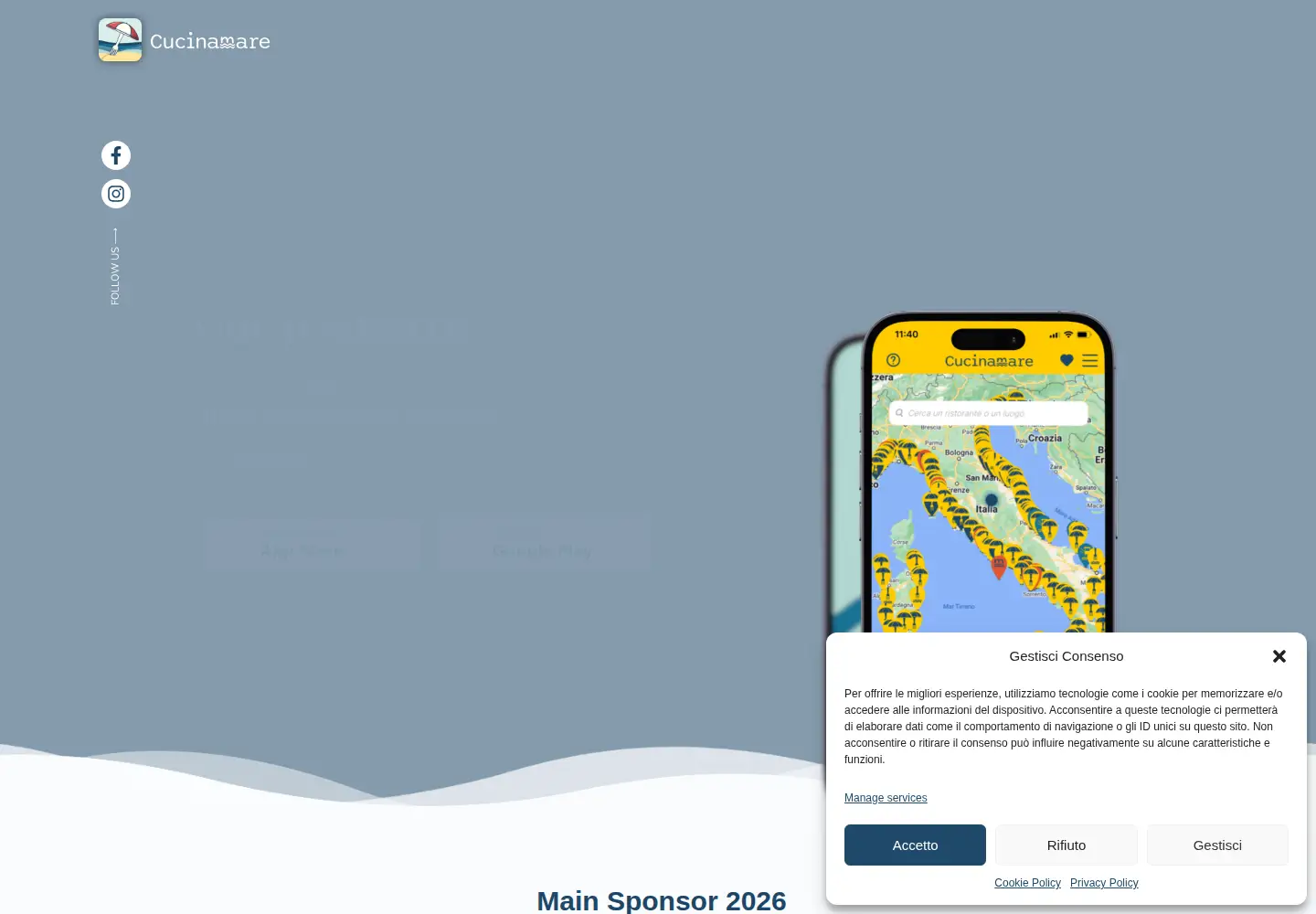 Screenshot of cucinamare.it