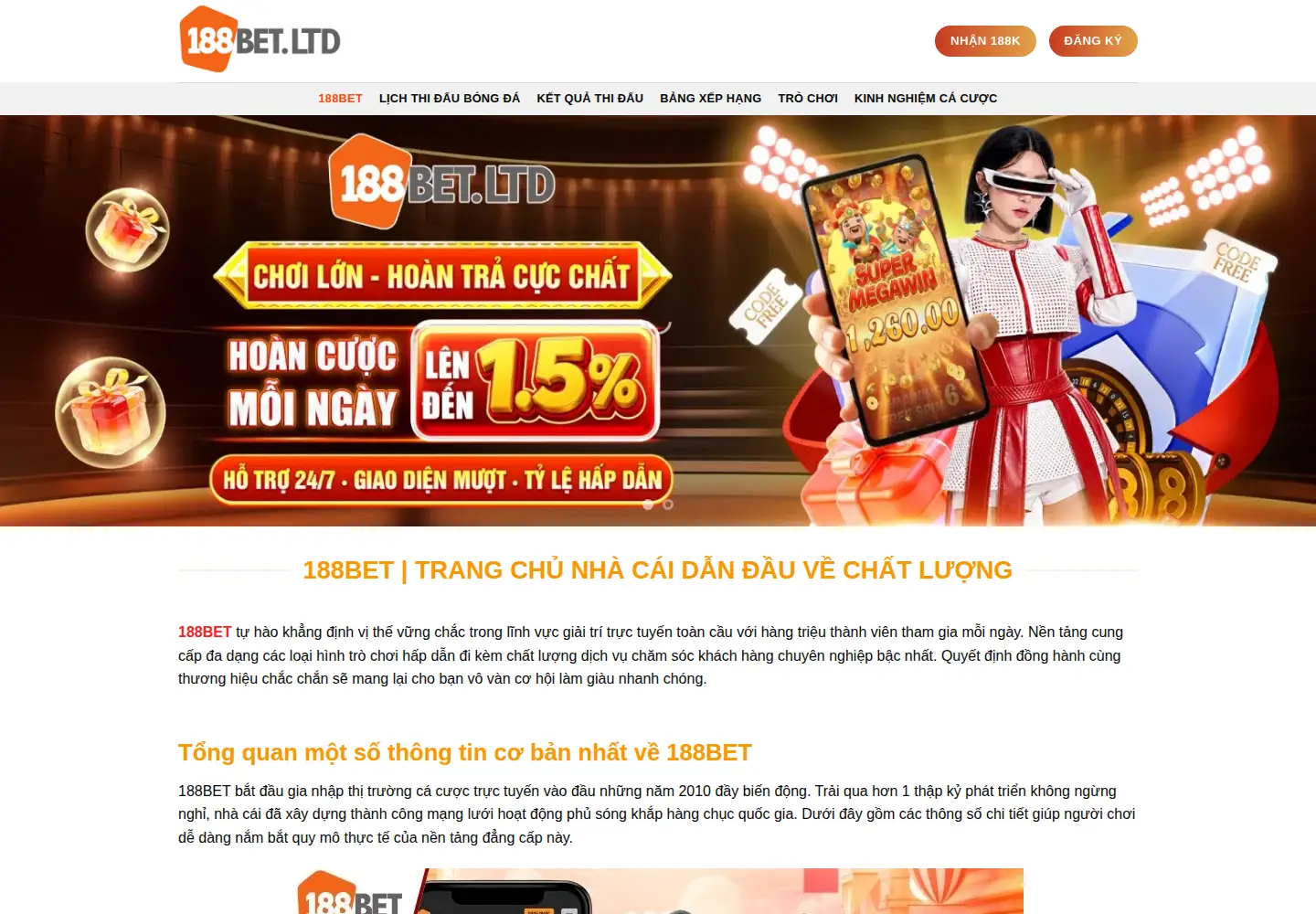 Screenshot of 188bet.ltd