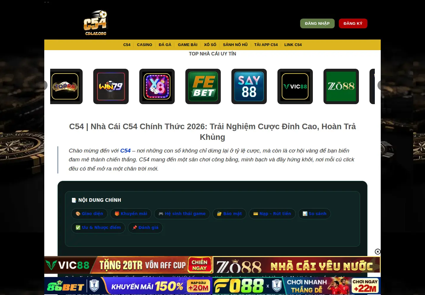 Captured homepage of c54.meme in the current scan