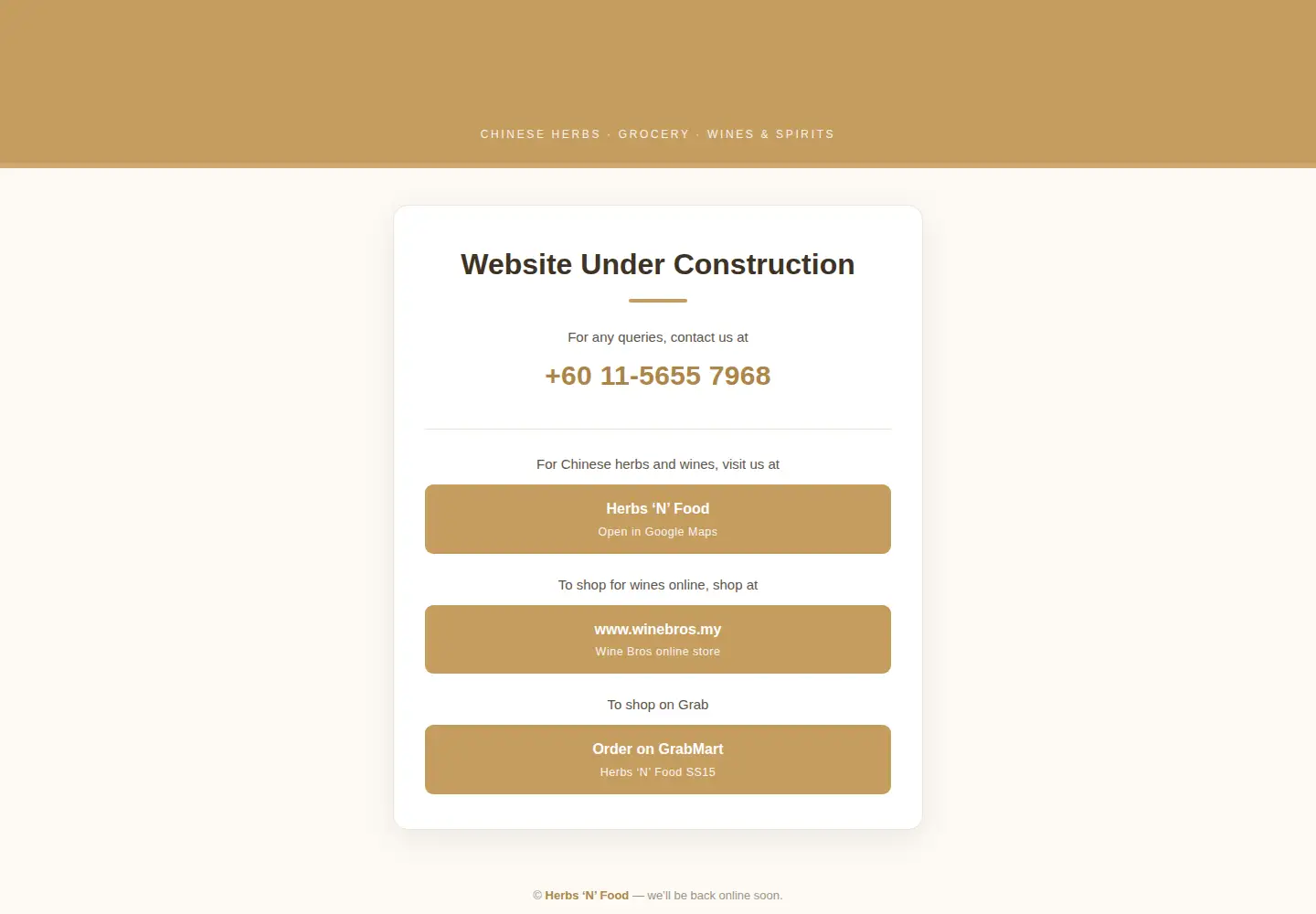 Screenshot of herbsnfood.com.my