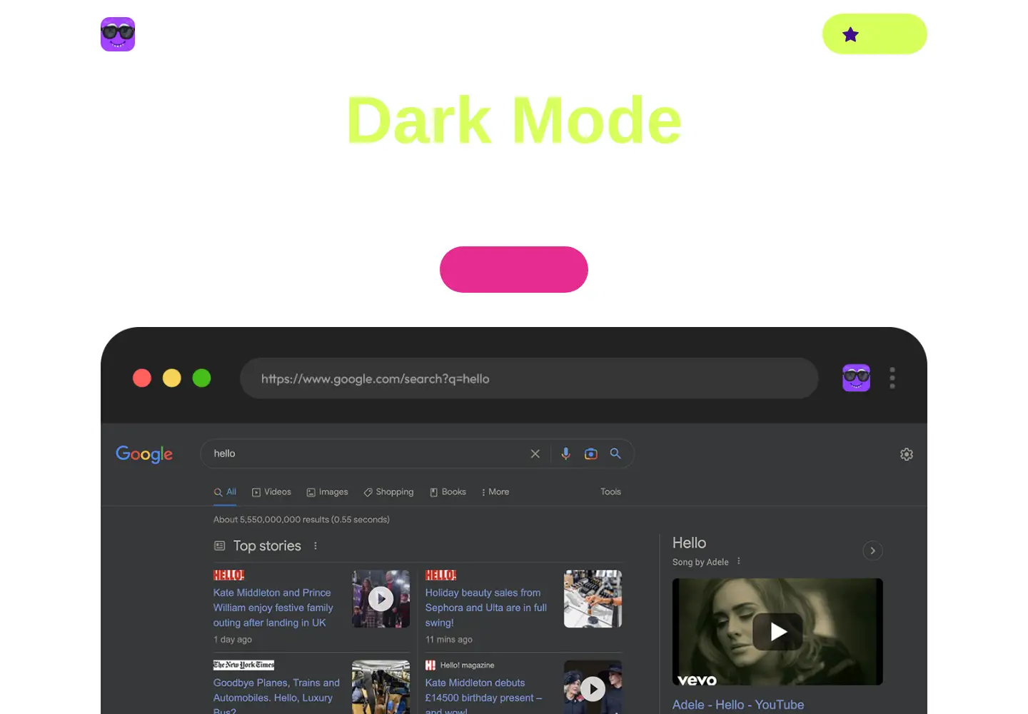 Screenshot of dark-mode.net
