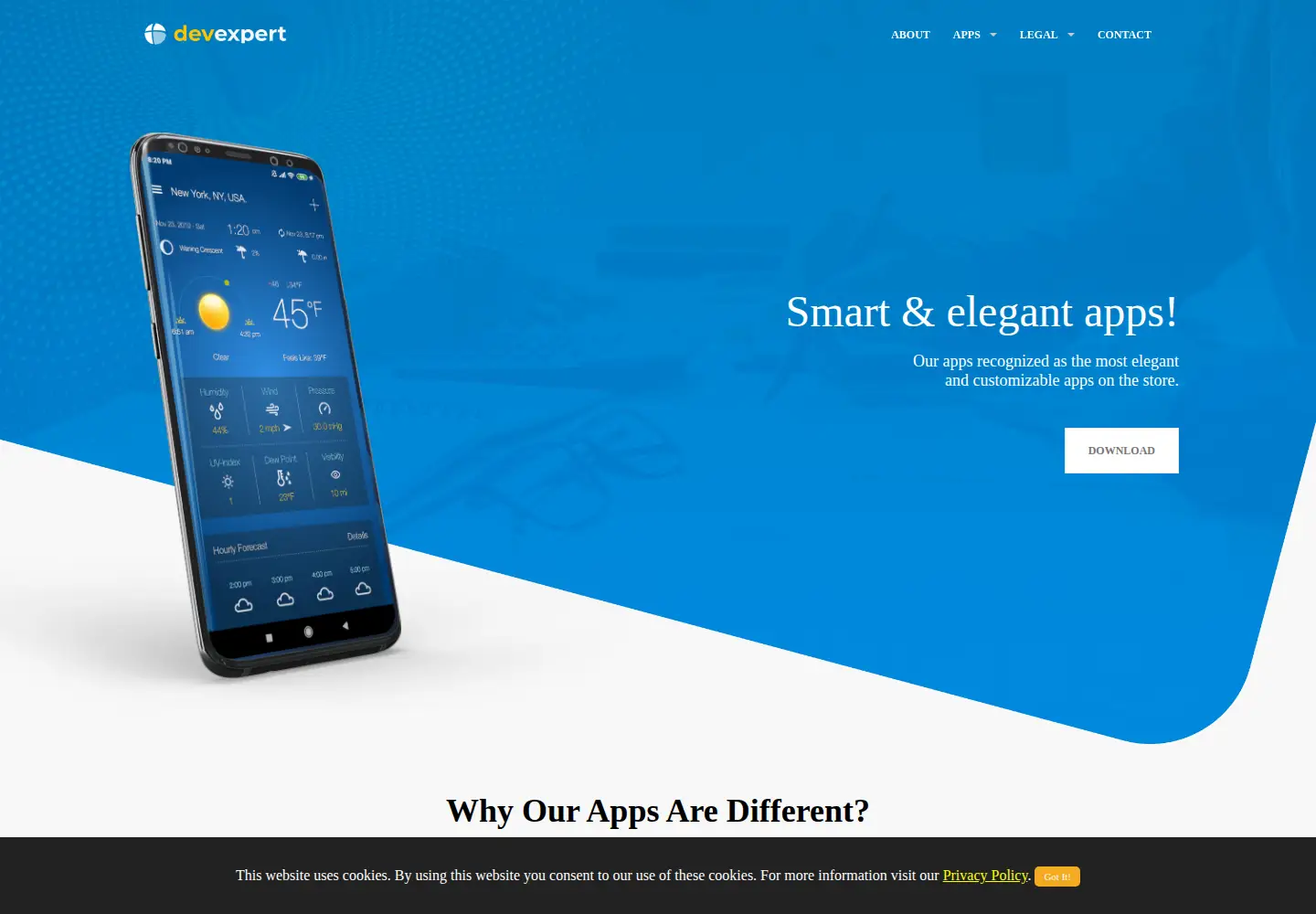 Captured homepage of devexpert.net in the current scan