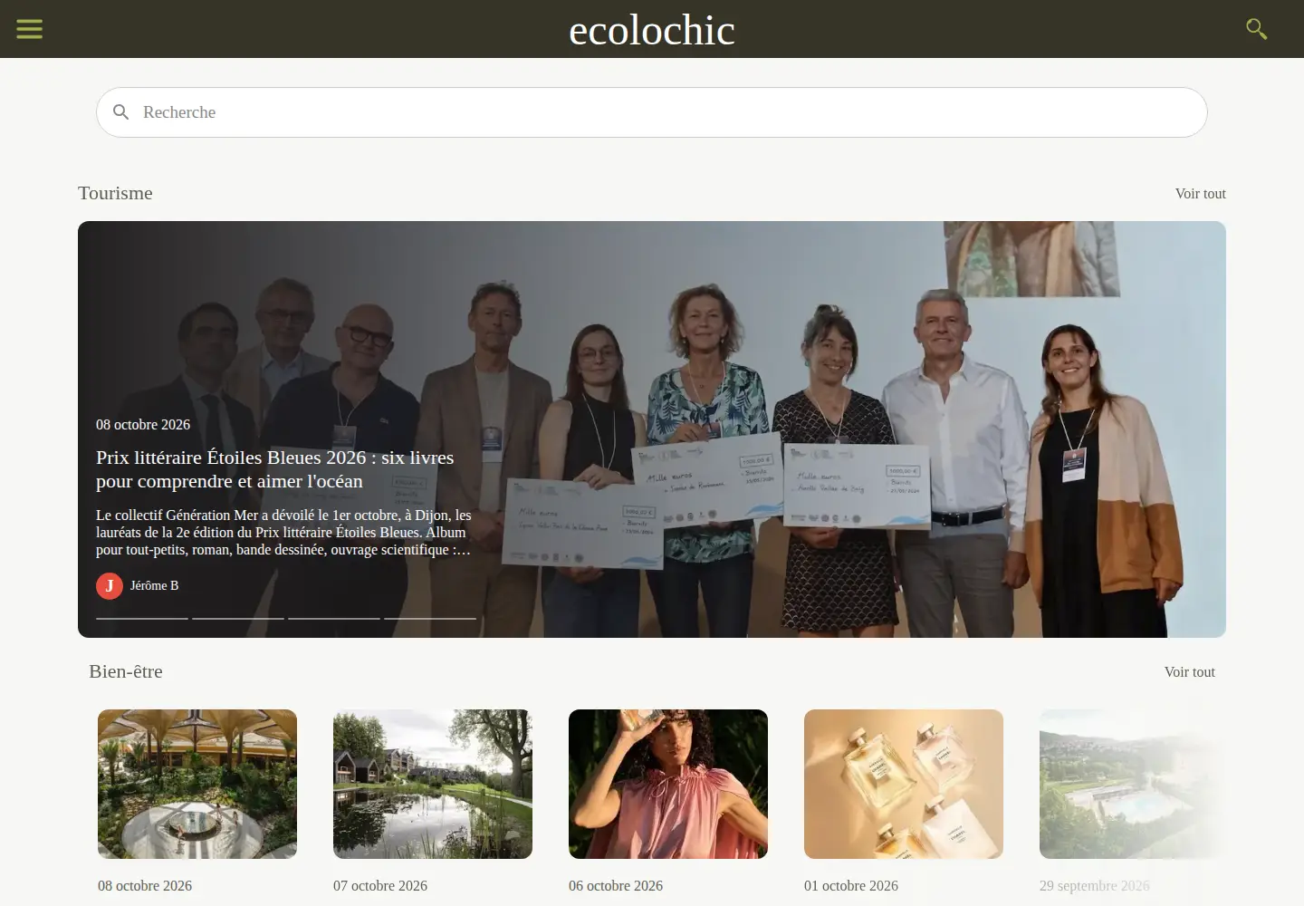 Captured homepage of ecolochic.net in the current scan