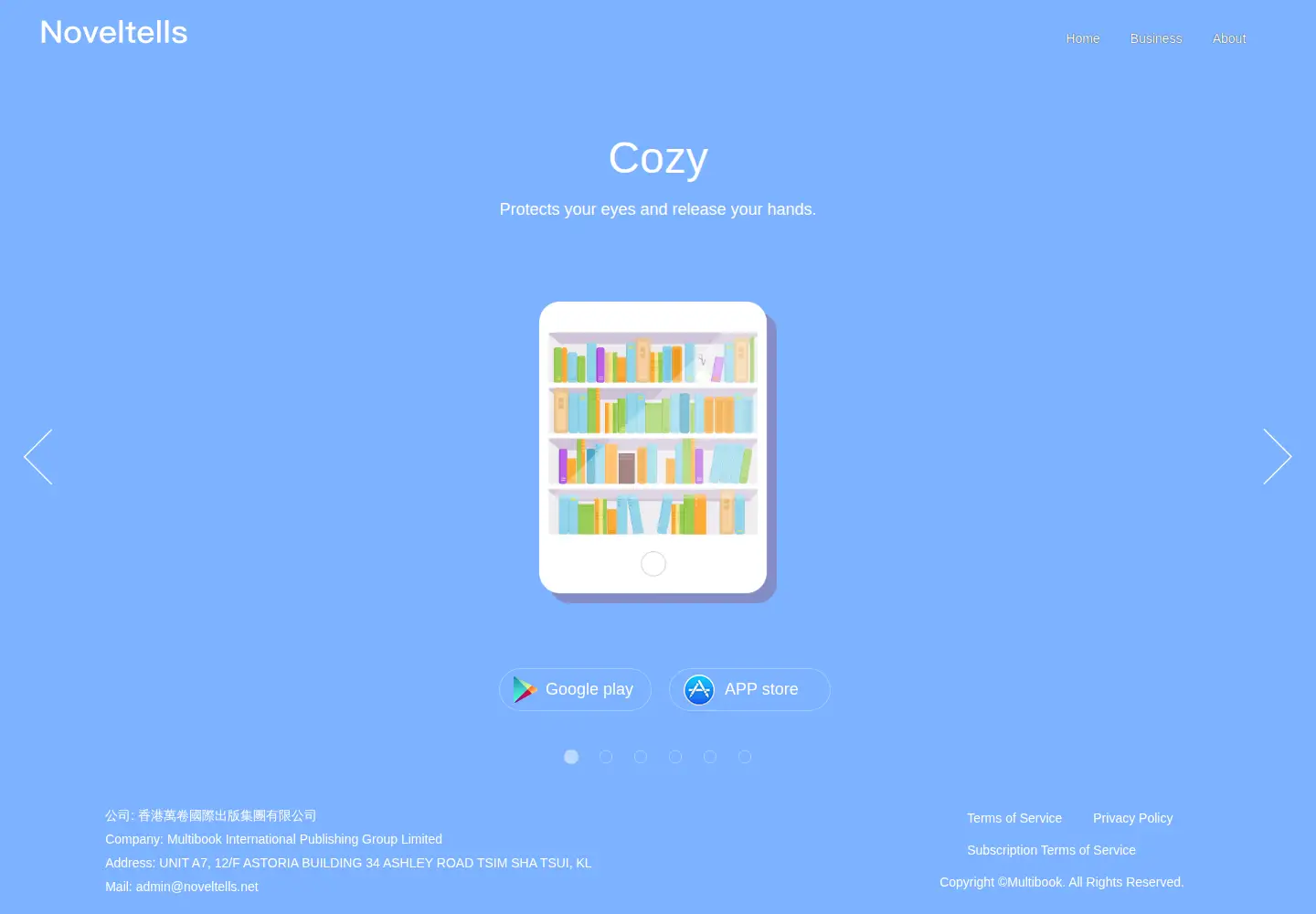 Screenshot of noveltells.net