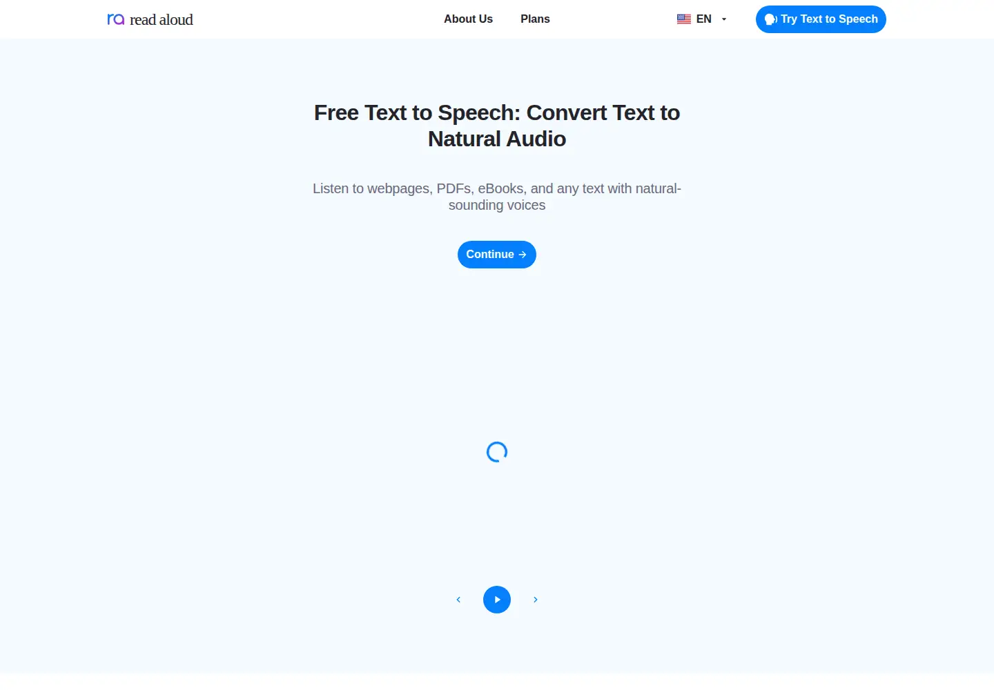 Screenshot of readaloud.net