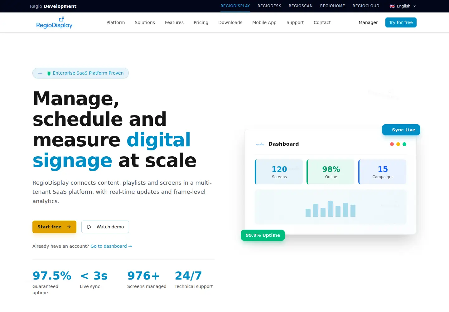 Screenshot of regiodisplay.net