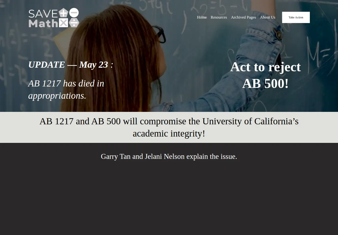 Captured homepage of savemath.net in the current scan