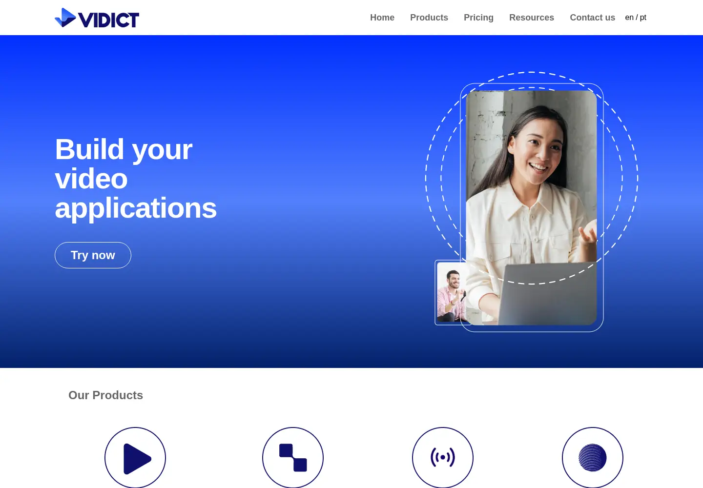 Screenshot of vidict.net