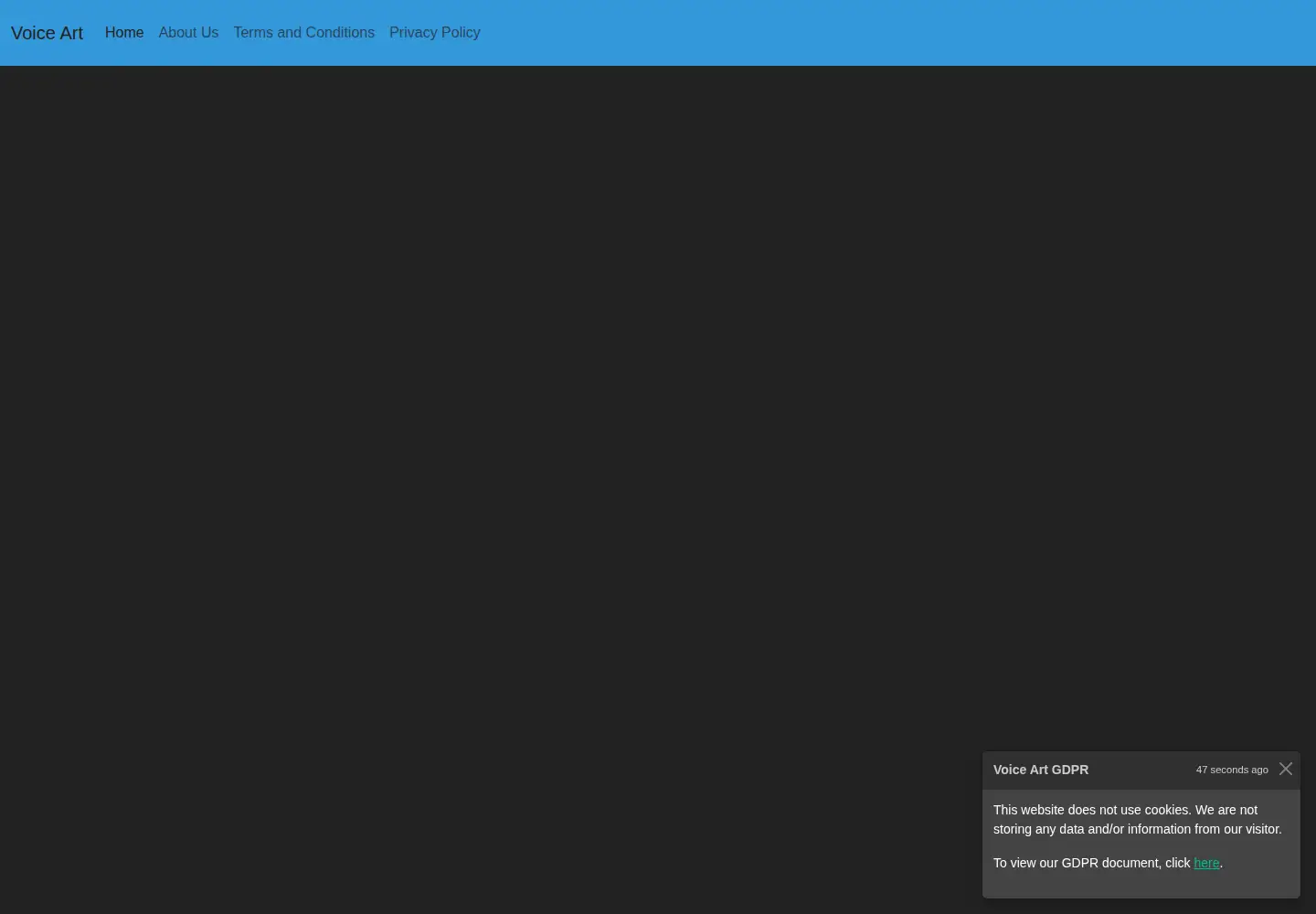 Screenshot of voiceart.net