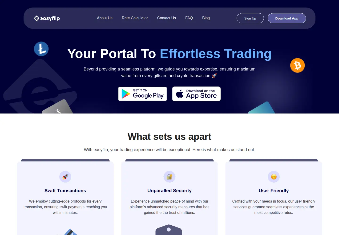Screenshot of easyflip.ng