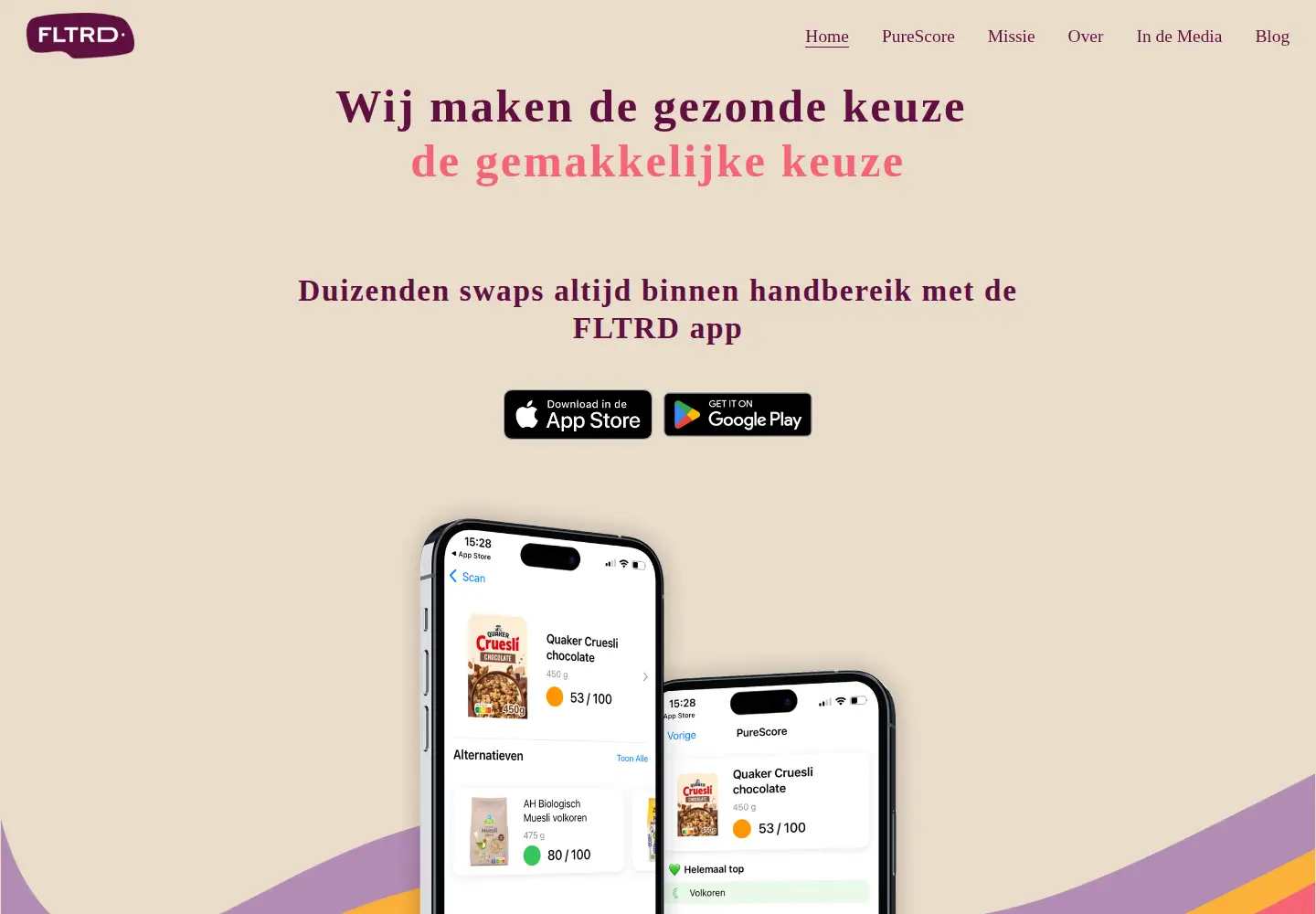 Captured homepage of fltrd.nl in the current scan