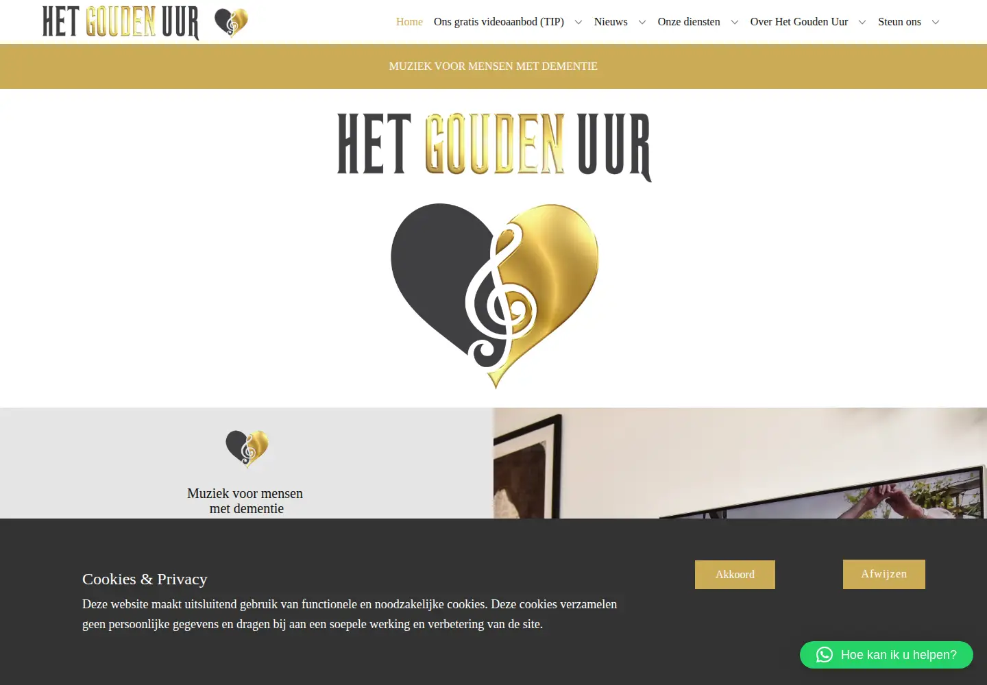 Captured homepage of stichtinghetgoudenuur.nl in the current scan